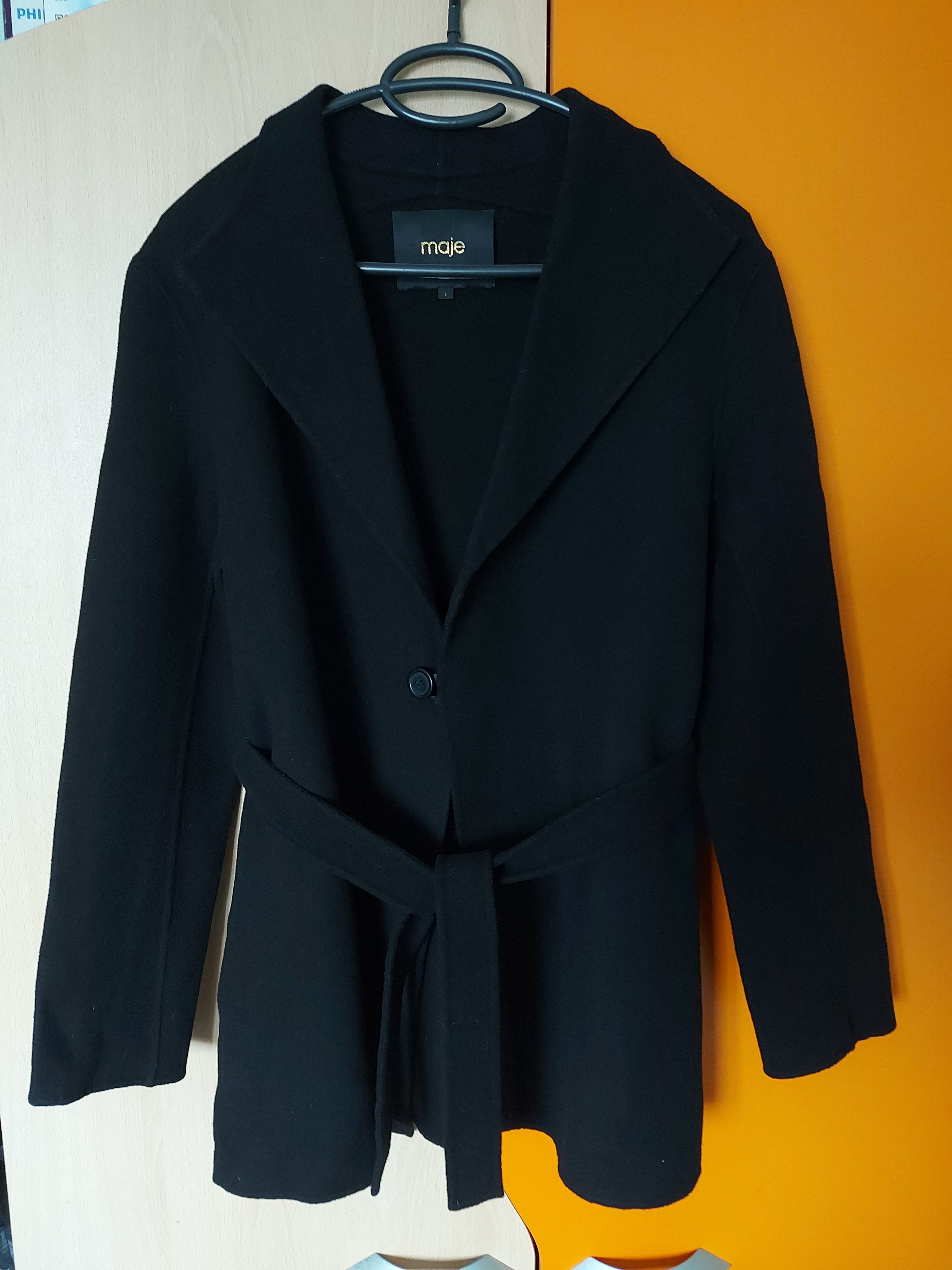 Maje Maje Tie-belt wool coat - size M Size M / US 6-8 / IT 42-44 - 1 Thumbnail