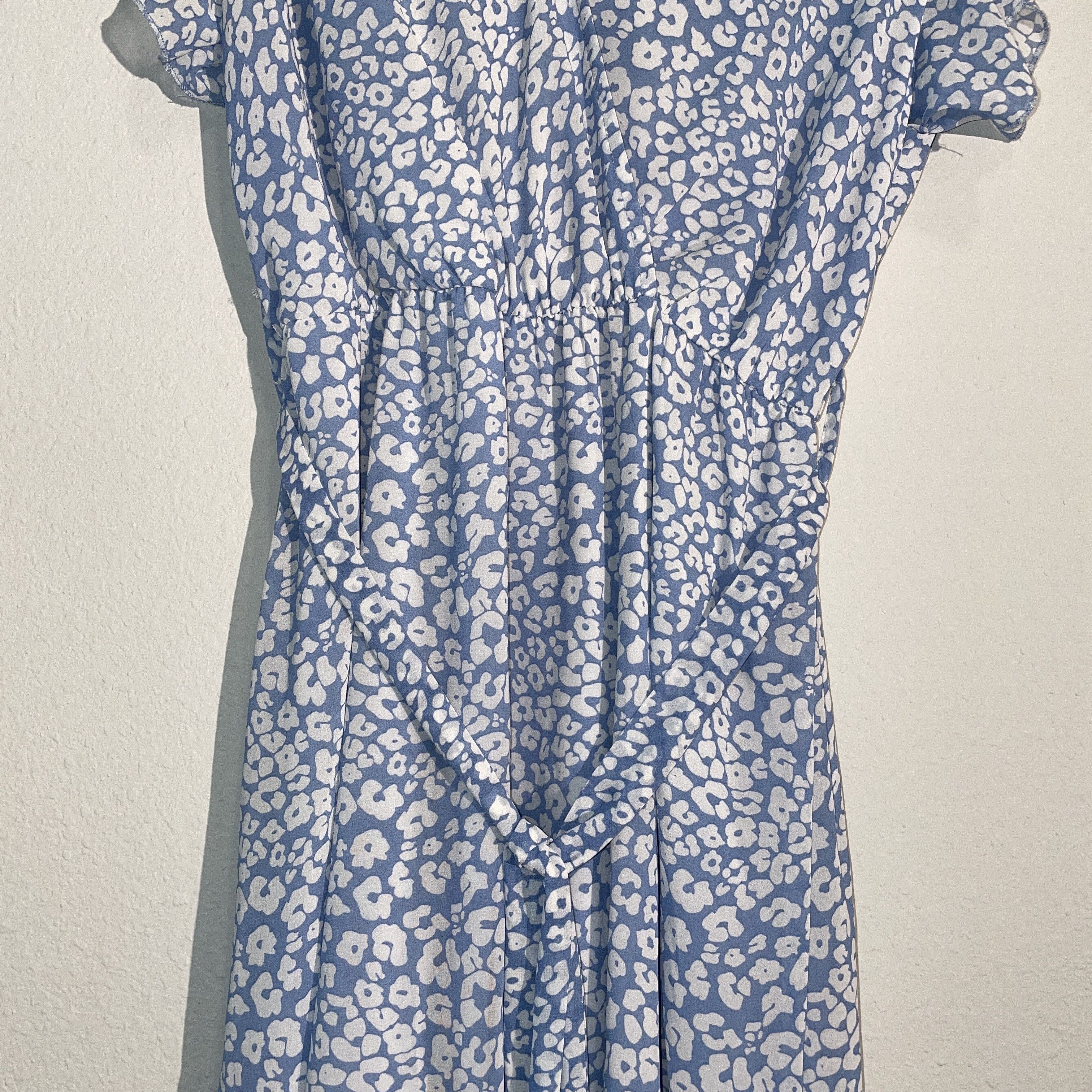 Other Pretty Garden Womens Floral Maxi Dress, Blue, Belted, M Size M / US 6-8 / IT 42-44 - 2 Thumbnail