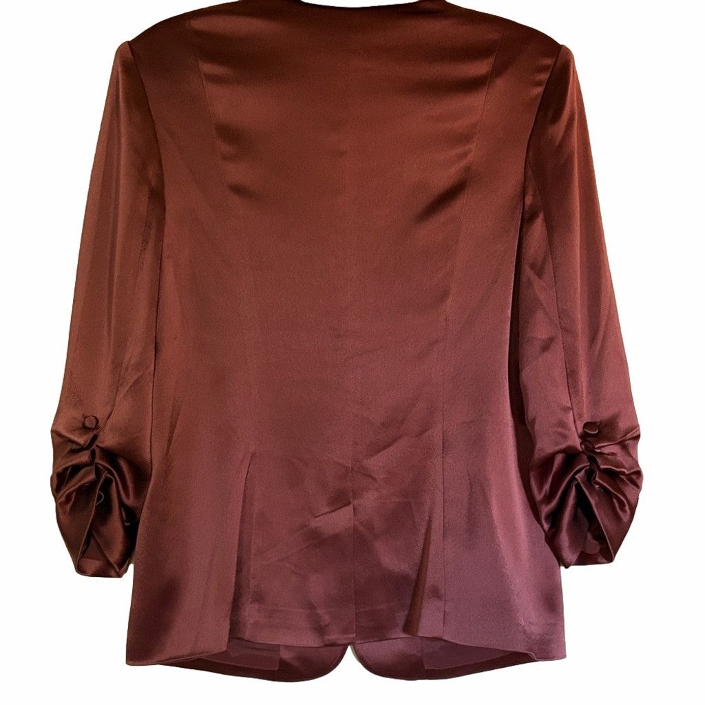 Cinq a Sept Cinq à Sept Khloe Smooth Satin Jacket | EUC | Sz 6 Size M / US 6-8 / IT 42-44 - 7 Thumbnail