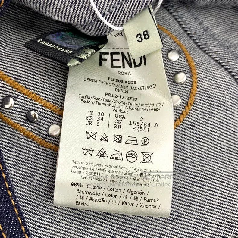 Fendi Fendi Deep Blue Bow Pearl Decorated Cotton Collar Single-B Size XXS / US 00 / IT 34 - 7 Thumbnail