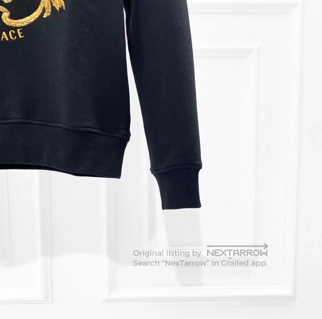 Versace versace black embroidered hoodie with crystals. Size US M / EU 48-50 / 2 - 3 Thumbnail