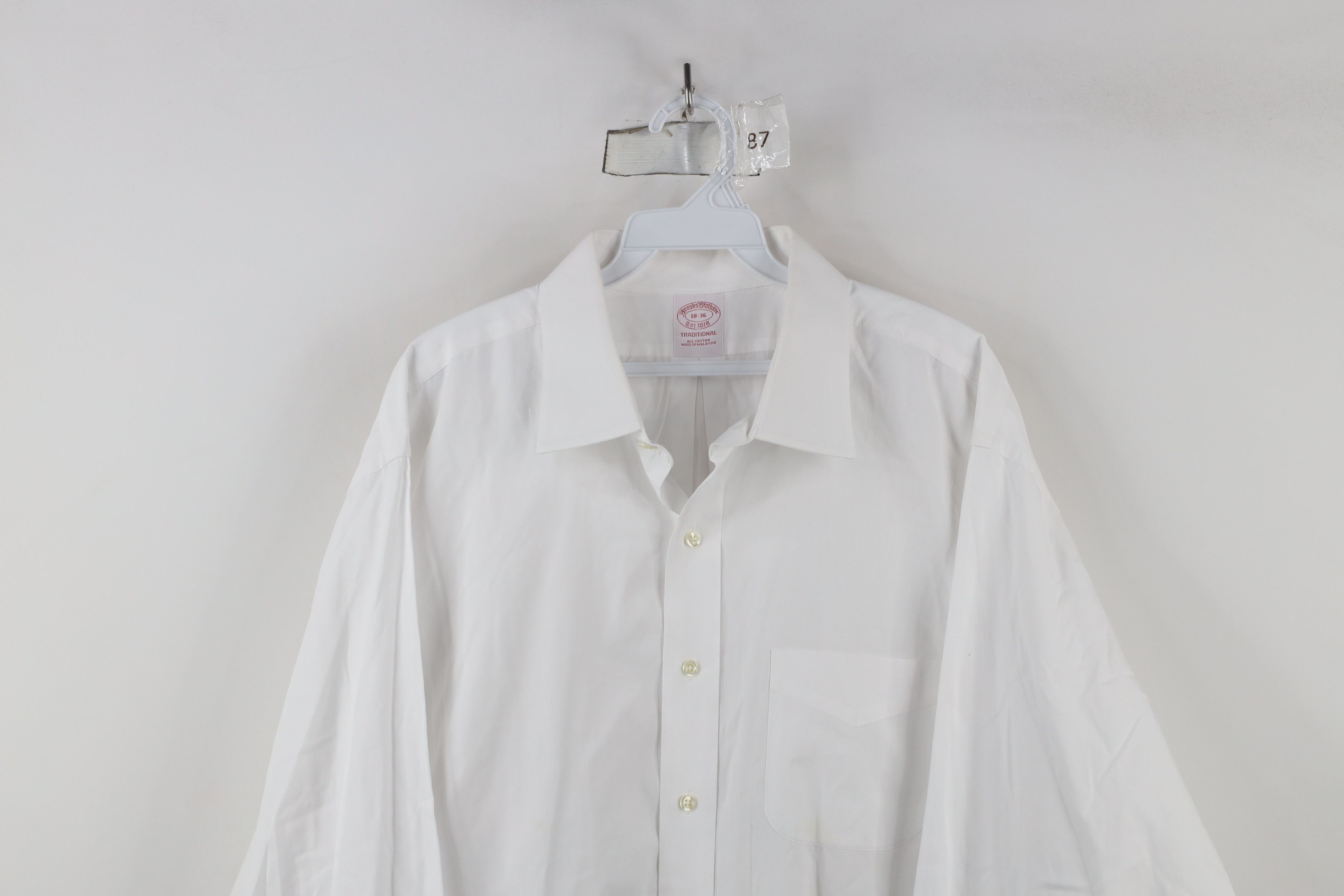 Brooks Brothers × Vintage Vintage 90s Brooks Brothers Traditional Fit Collared Shirt Size US L / EU 52-54 / 3 - 2 Thumbnail