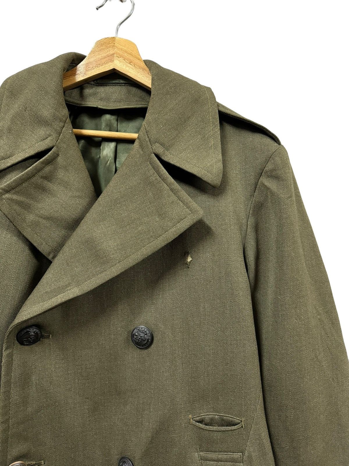 Vintage Vtg🔥60’s USMC Marine Cops Trench Overcoat Seige Green Jacket Size US M / EU 48-50 / 2 - 10 Thumbnail