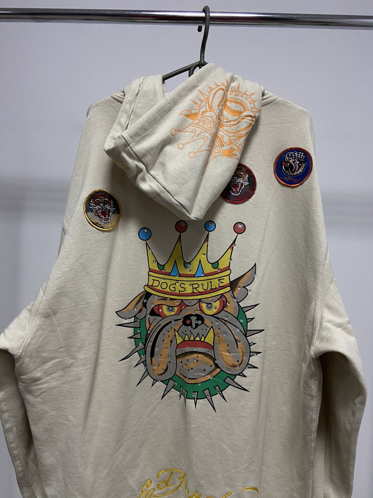 Christian Audigier × Ed Hardy × Vintage Ed hardy Vintage Hoodie Big Logo dogs rule bulldog Size US XXL / EU 58 / 5 - 4 Thumbnail