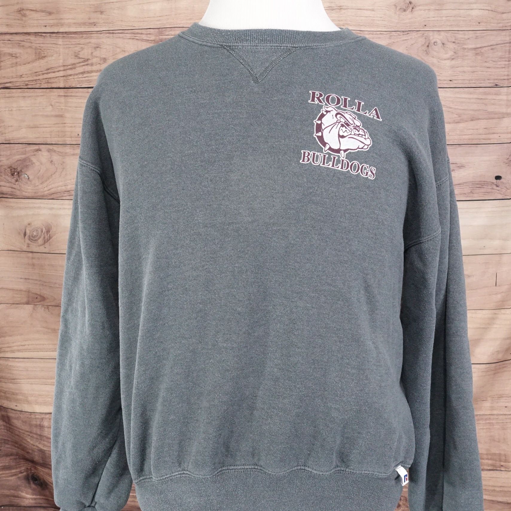 Russell Athletic Vintage Missouri Russell Athletic Rolla Bulldogs Crewneck Sweatshirt Adult Large Gray Cotton Blend 90s Mens Size US L / EU 52-54 / 3 - 3 Thumbnail