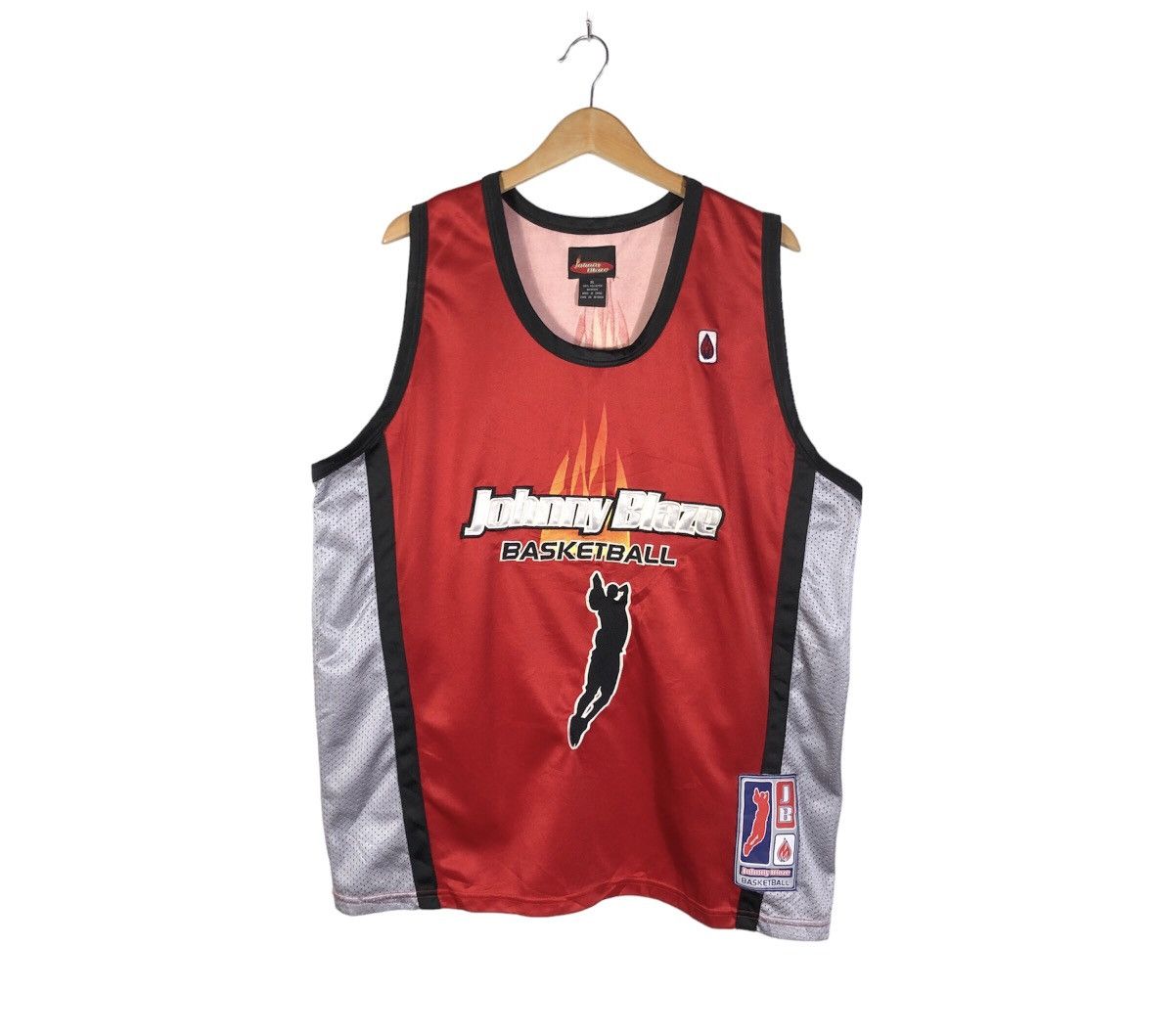 NBA Rare! Johnny Blaze Embroidered Logo Jersey Tank Method Man Size US XL / EU 56 / 4 - 1 Thumbnail