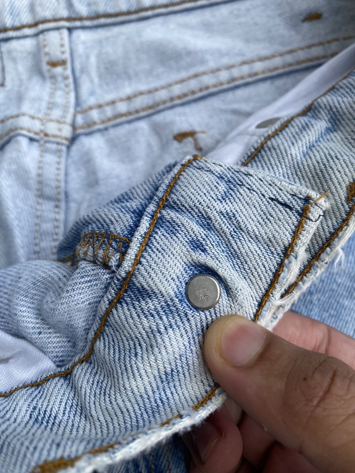 JNCO × Levi's × Vintage 🔥LEVIS 505 ORANGE TAB DISTRESSED DENIM JEANS Size US 28 / EU 44 - 10 Thumbnail