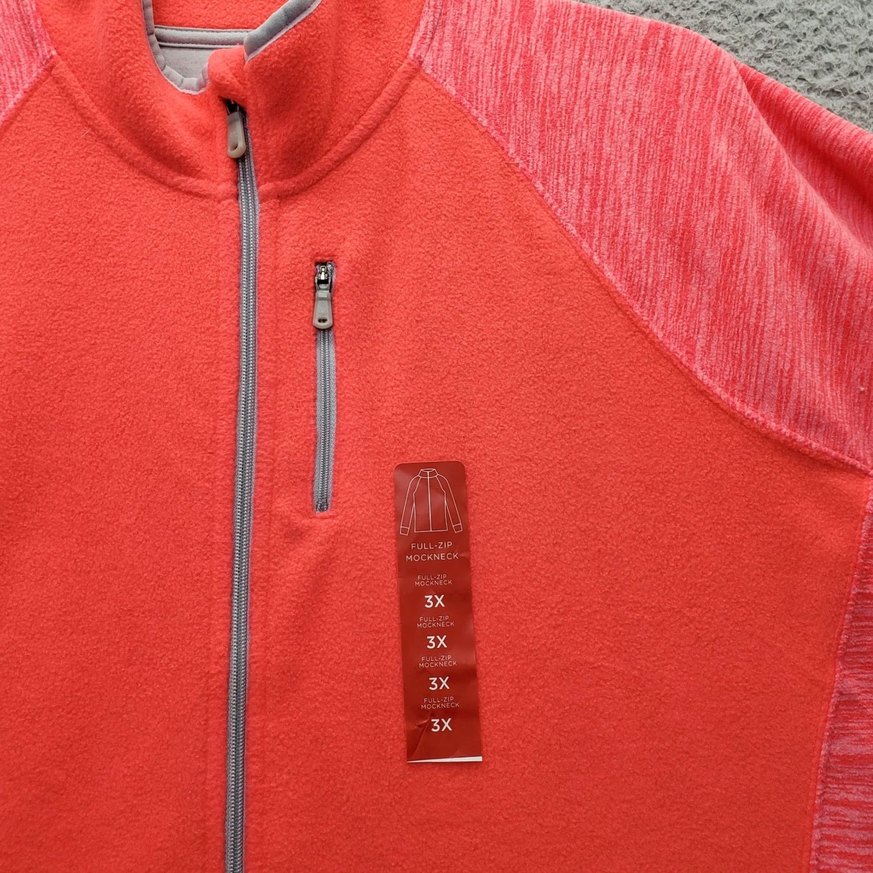 Tek Gear Nike Tek Gear Fleece Activewear Jacket Womens Size 3X Pink Long Sleeve Mock Neck Full Zip Jacket Size XXL / US 16-18 / IT 52-54 - 6 Thumbnail