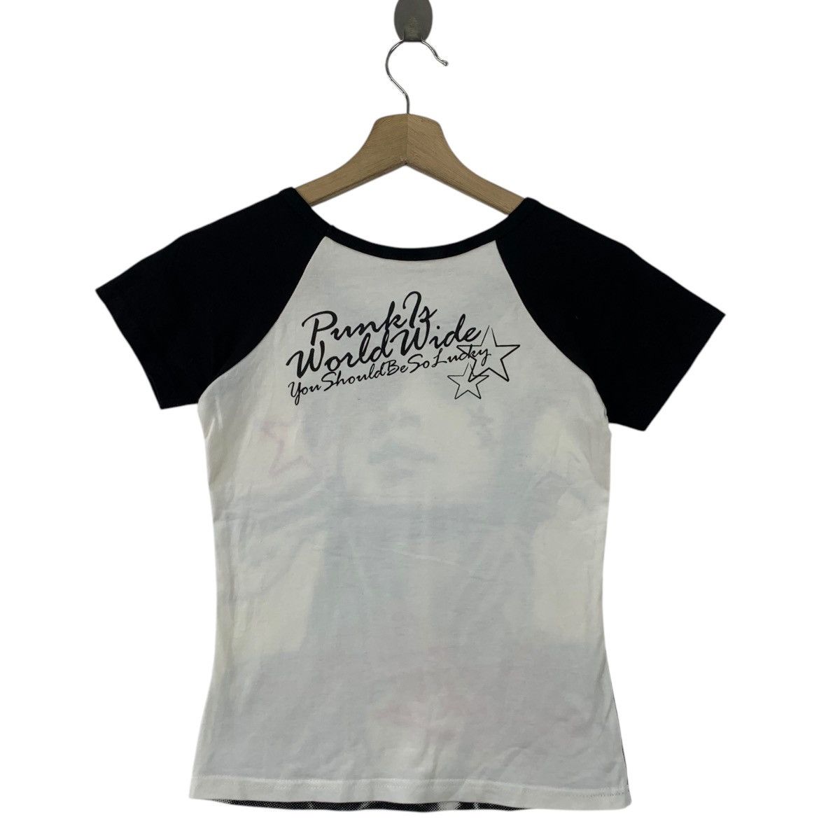 Swarovski PUNK WORLDWIDE SWAROVSKI Lucky Girl Star Tee Shirt Top Size XXS / US 00 / IT 34 - 4 Thumbnail