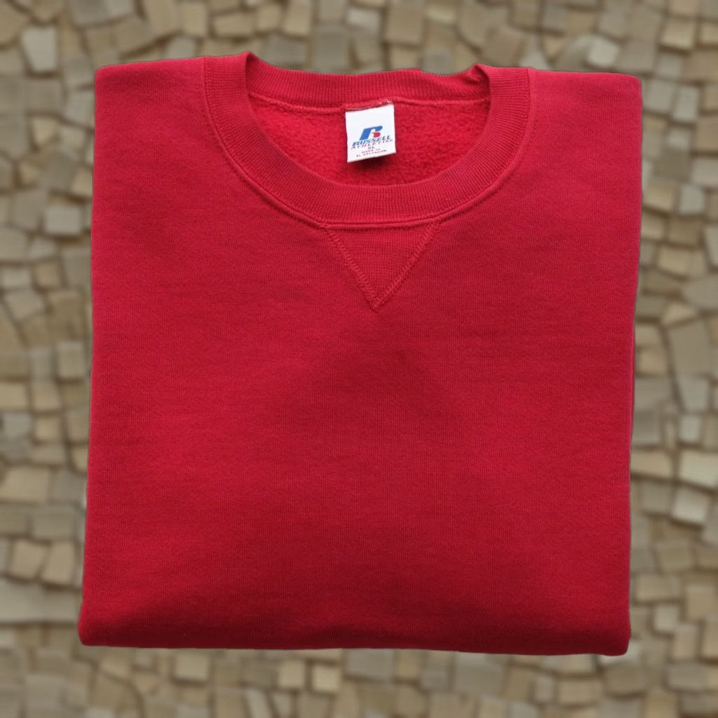Russell Athletic VINTAGE Russell Athletic Sweatshirt Crewneck Red XL Mens Adult 90s Retro University Cotton Knit Logo Sweatshirt Size US XL / EU 56 / 4 - 1 Thumbnail