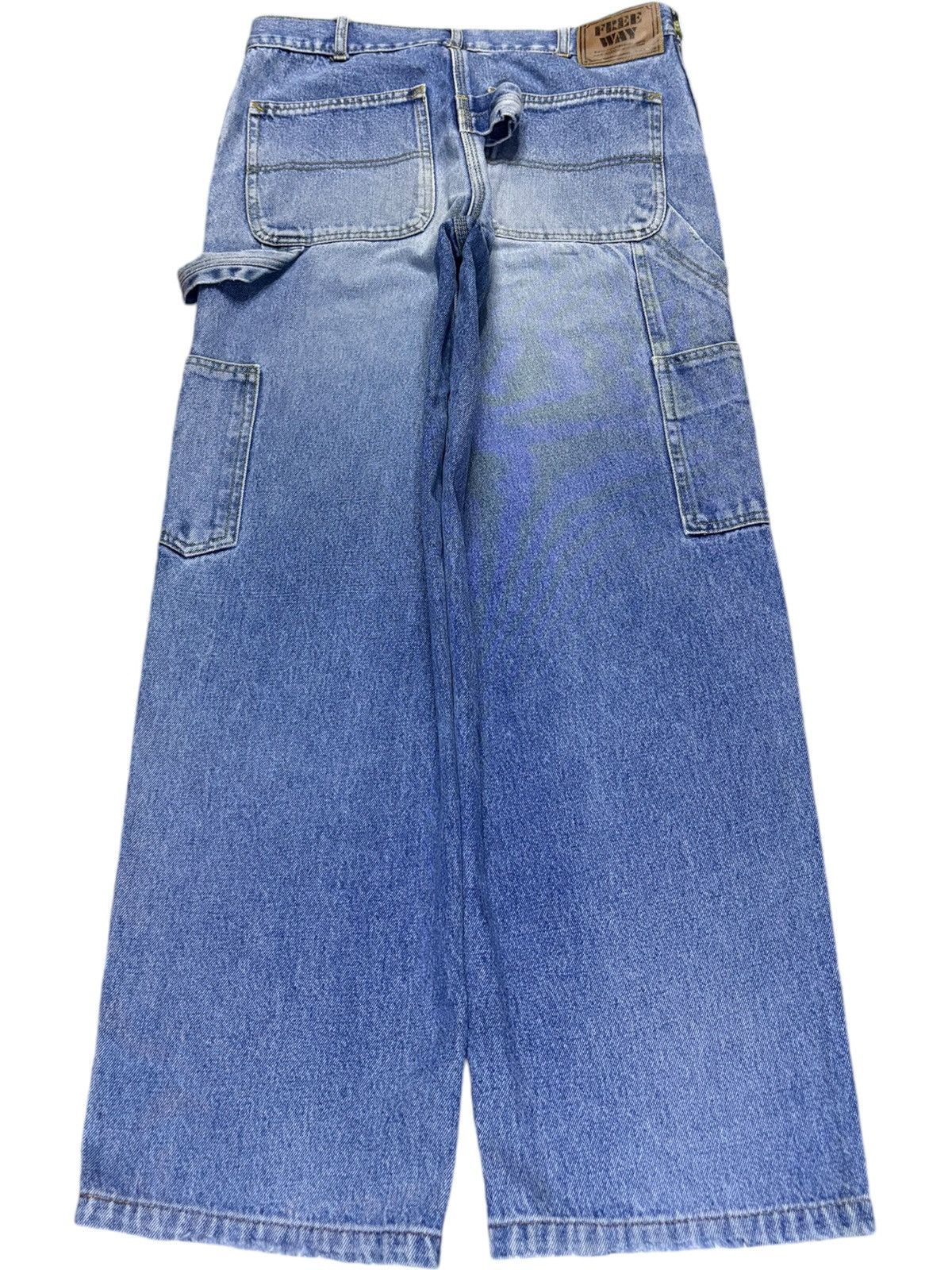 Japanese Brand × Vintage Vintage Japanese Brand Faded Cargo Carpenter Loose Jeans Size US 31 - 2 Thumbnail