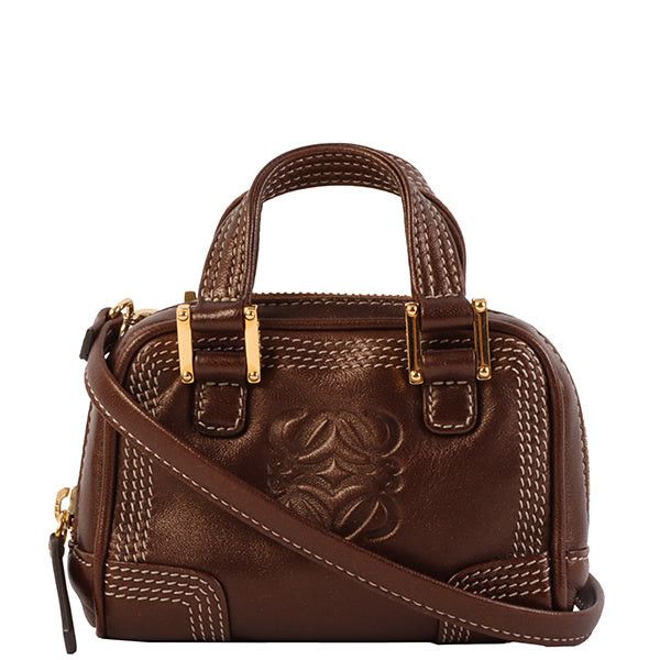 image of Loewe Anagram Amazona Micro 2Way Bag Bronze in Gold, Women's