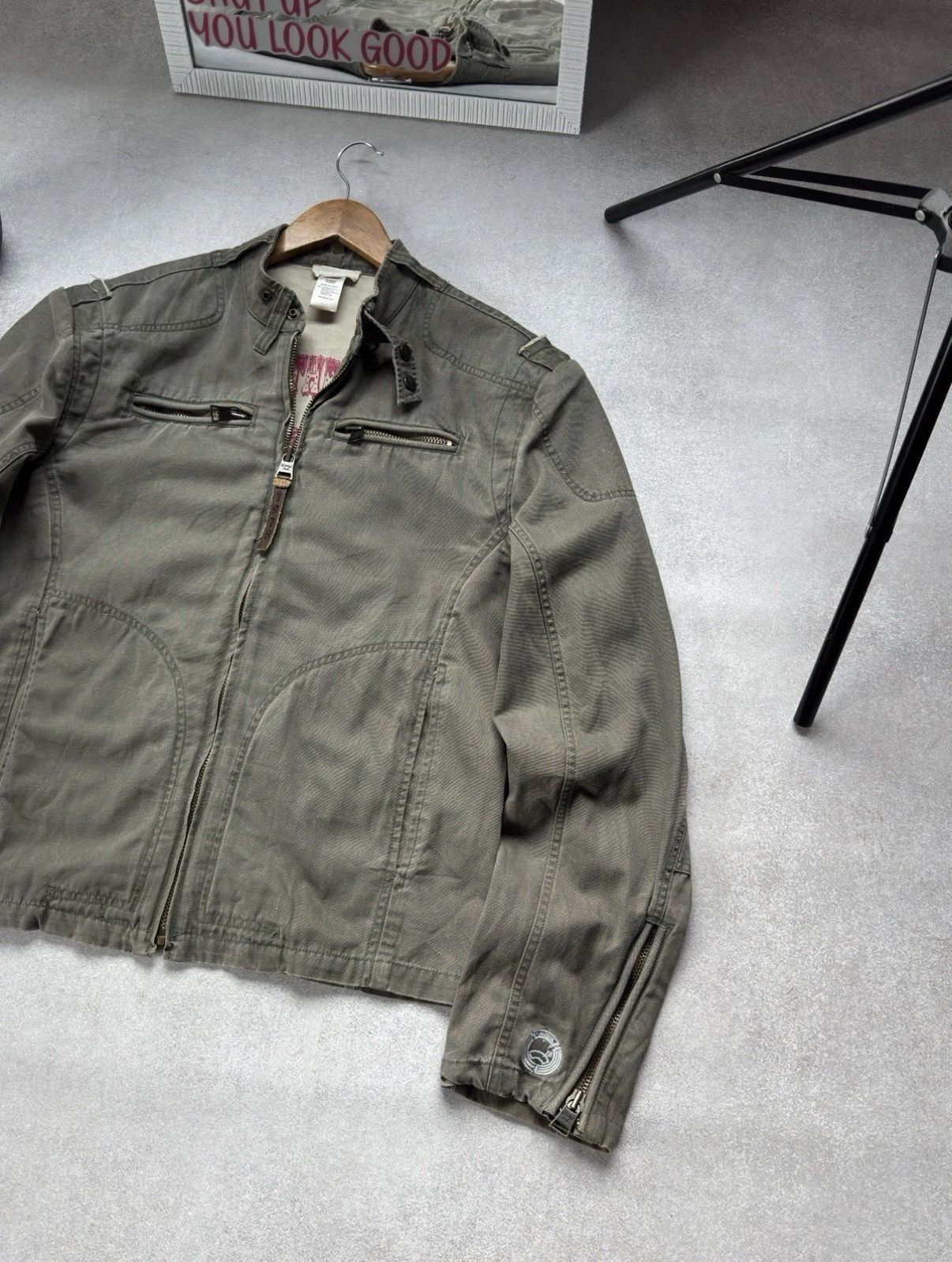 Diesel Diesel Vintage Retro 90s Motorcycle Biker Military Jacket Size US XXL / EU 58 / 5 - 3 Thumbnail