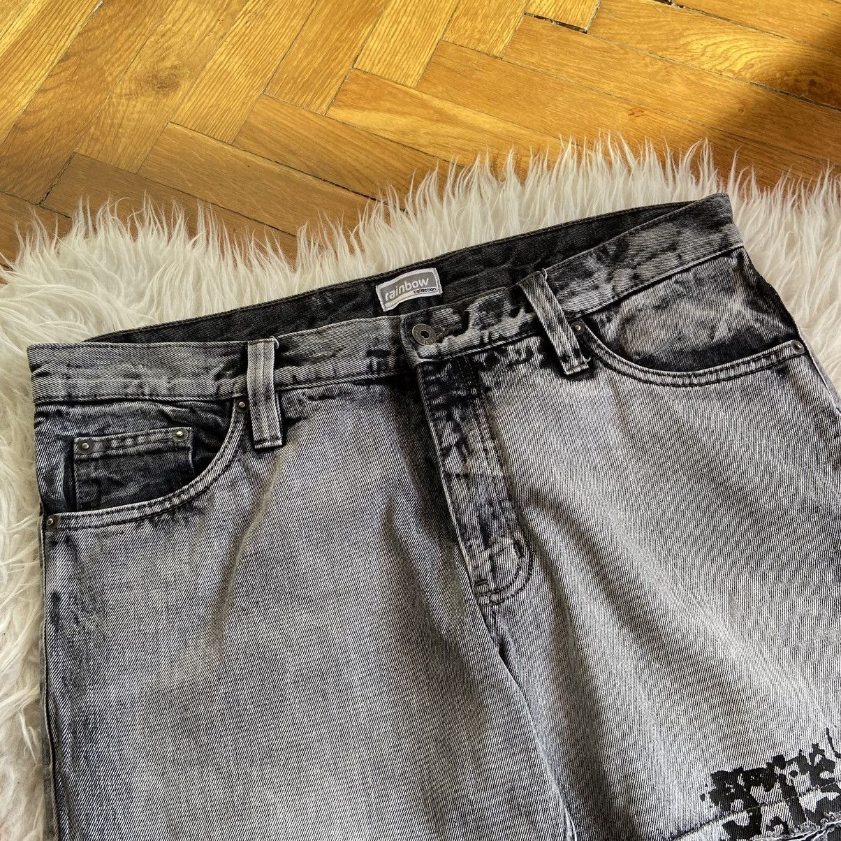 Japanese Brand × Rainbow 📌 Crazy Rainbow Graphic Y2K Distressed Faded Denim Size US 34 / EU 50 - 8 Thumbnail