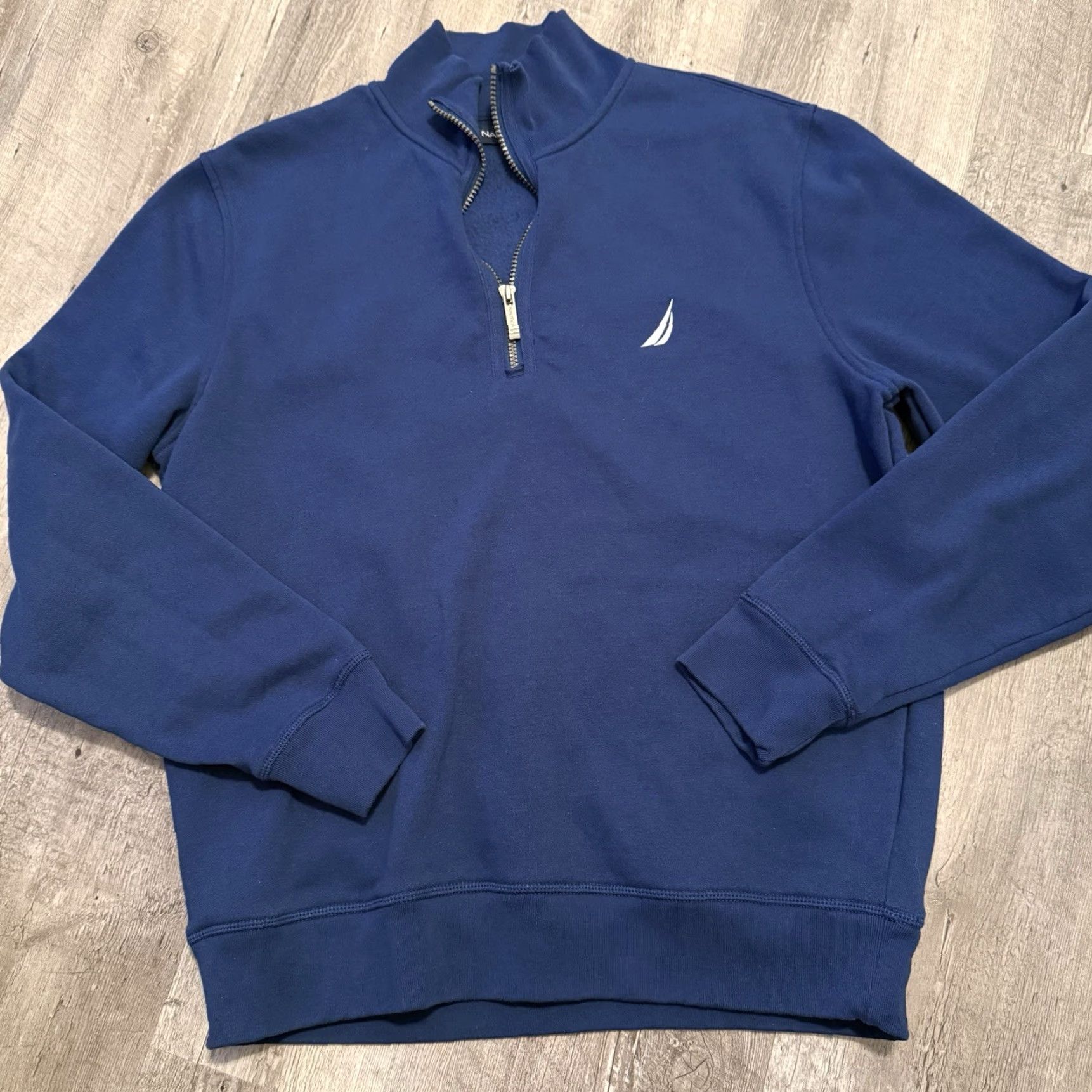Nautica NAUTICA 1/4 Zip Sweatshirt Mens Sz Medium Blue Pullover Logo Mock Collar Size US M / EU 48-50 / 2 - 3 Thumbnail
