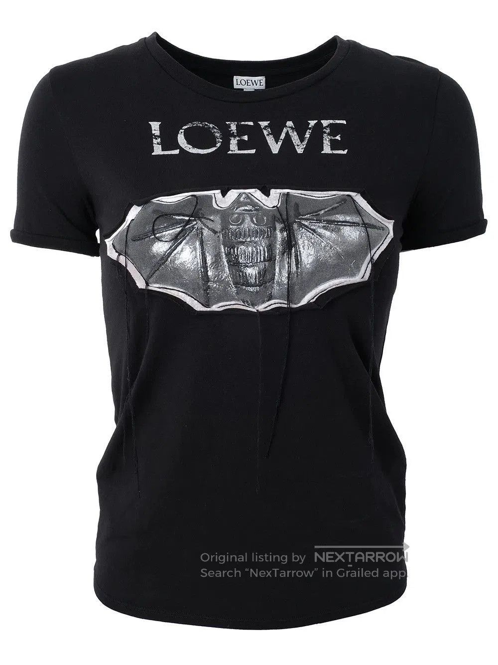 Loewe Loewe Black Bat Logo Short Sleeve T-Shirt. Size US XS / EU 42 / 0 - 1 Thumbnail
