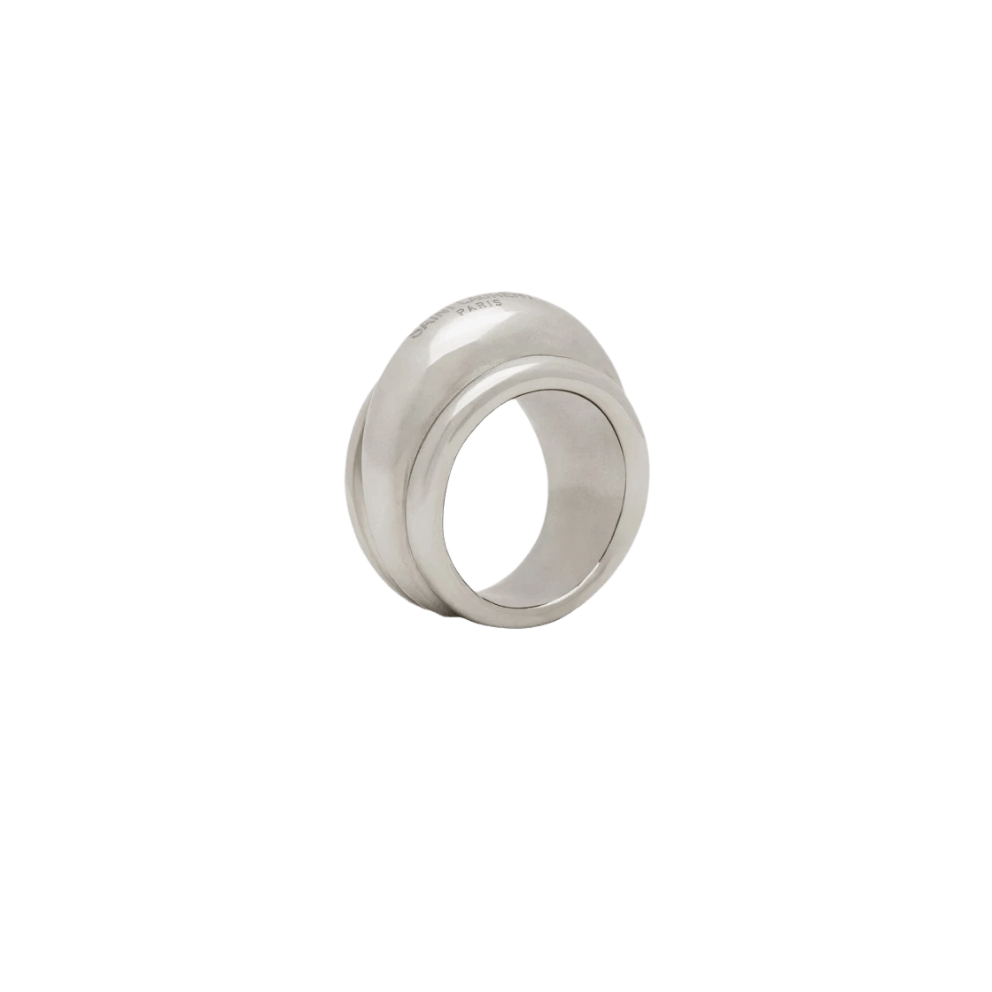 Saint Laurent Paris o1b1hav110425 740085 Size: 6 / Bumpy Ring Metal in Silver Size ONE SIZE - 1 Preview