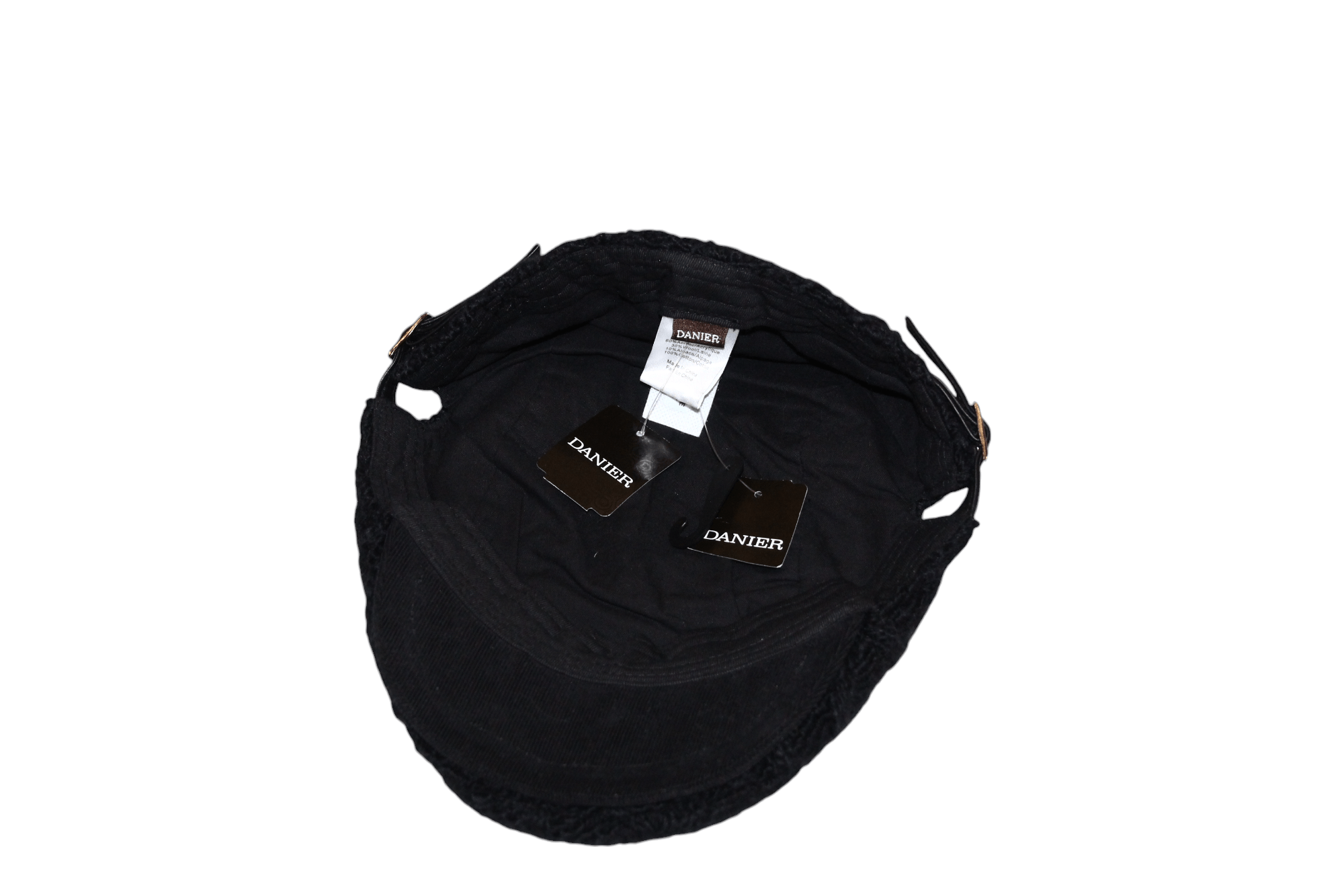 Danier Danier Black Noir Wool Blend Chunky Crochet Knit Flat Cap Size ONE SIZE - 2 Thumbnail