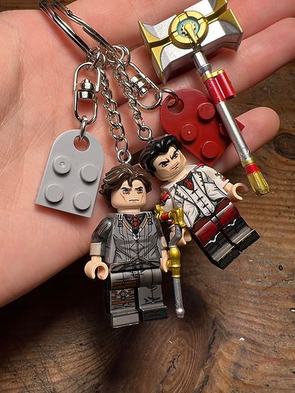 Cartoon Network × Handmade irritated studio arcane viktor jayce minifigure keychain Size ONE SIZE - 1 Thumbnail