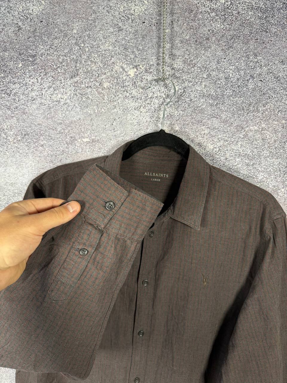 Allsaints AllSaints Quarry LS Shirt Brown Check Men's Oldmoney Large Size US L / EU 52-54 / 3 - 7 Thumbnail