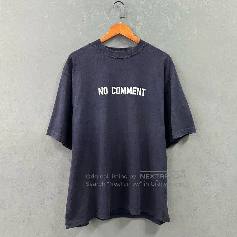 Balenciaga No Comment Declaration Cracked Printed Washed H