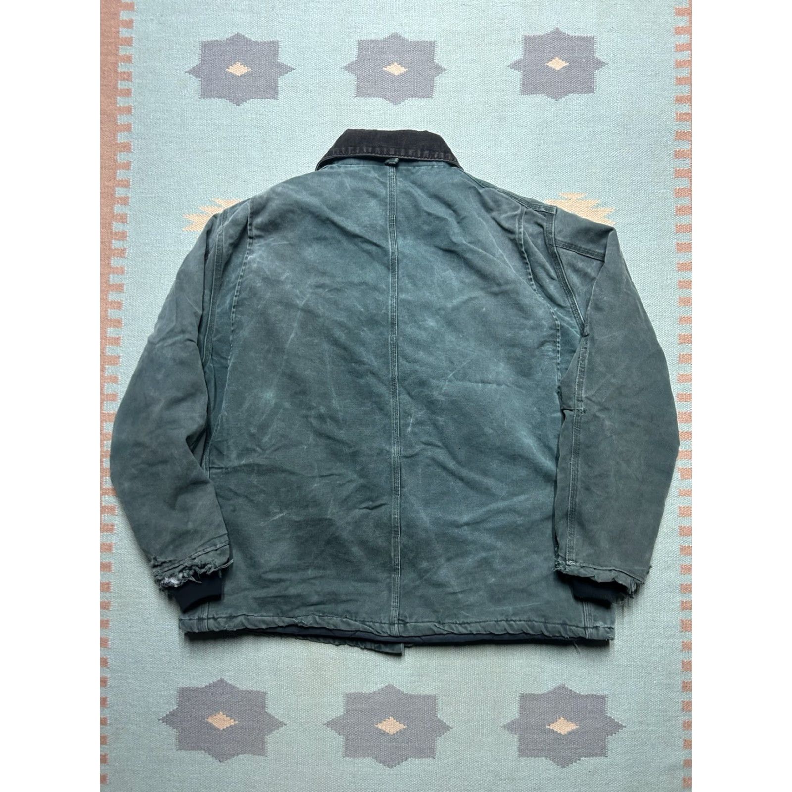 Carhartt VINTAGE Carhartt J22 HTG Arctic Work Jacket Hunter Green Distressed Faded XL Jacket Mens Size US XL / EU 56 / 4 - 7 Thumbnail