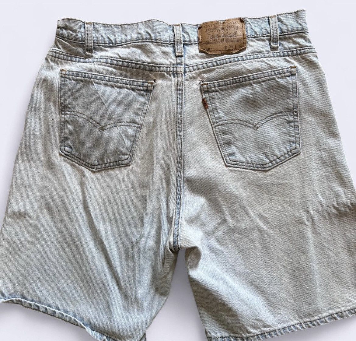 Levi's Vintage Clothing Levi’s Orange Tab 550 Denim Jean Shorts Size 36 Size US 36 / EU 52 - 2 Thumbnail