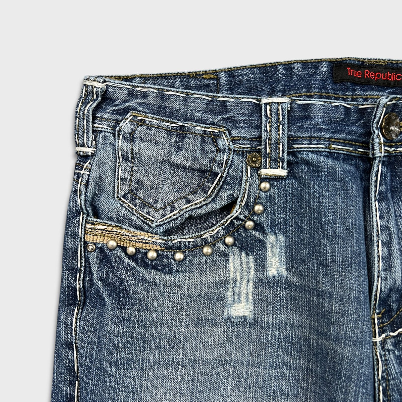 Vintage Vintage True Republic Jeans 34x30 Straight Baggy Denim Pants Size US 34 / EU 50 - 3 Thumbnail