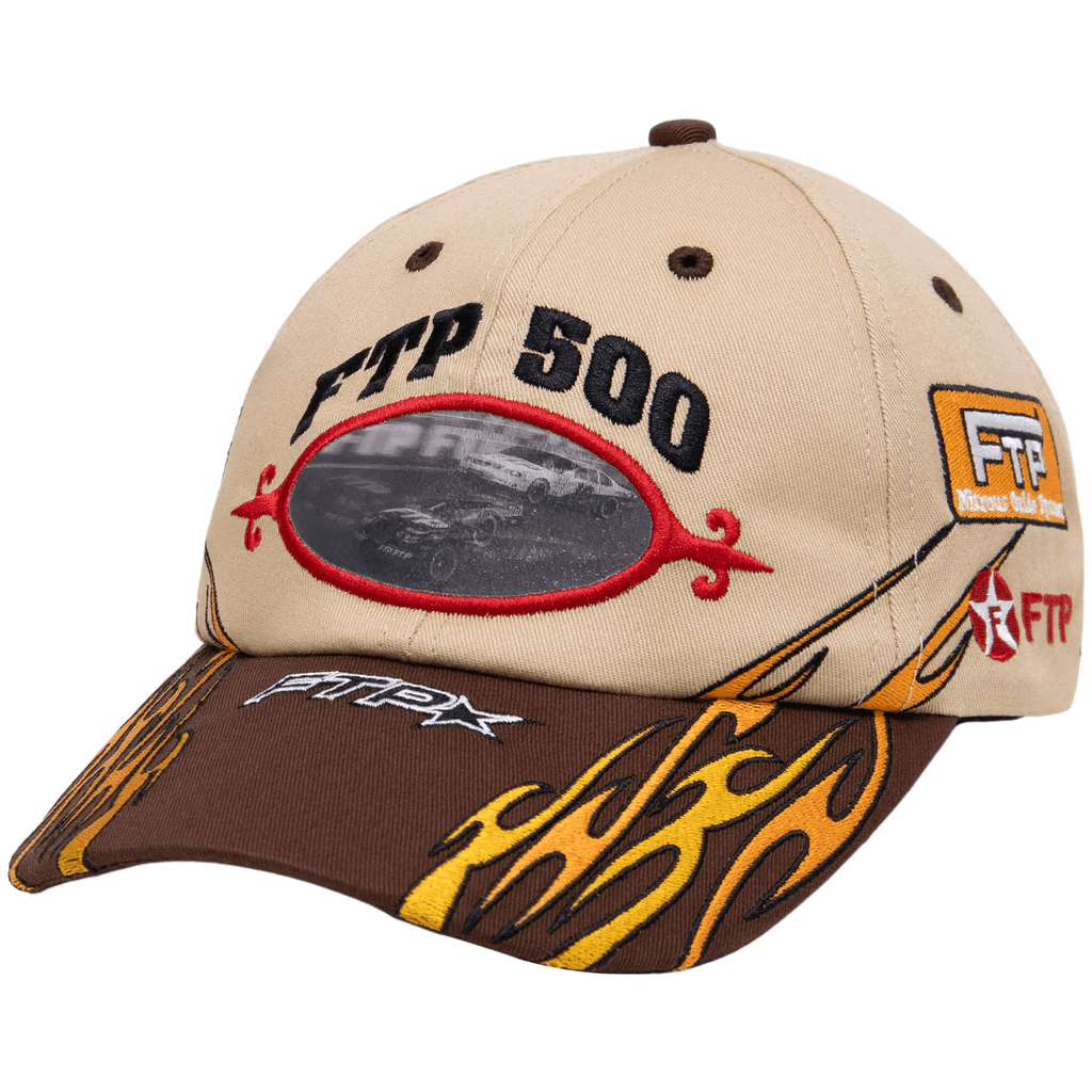 Fuck The Population FTP Raceway 6 Panel Hat - Khaki - OS Size ONE SIZE - 1 Thumbnail