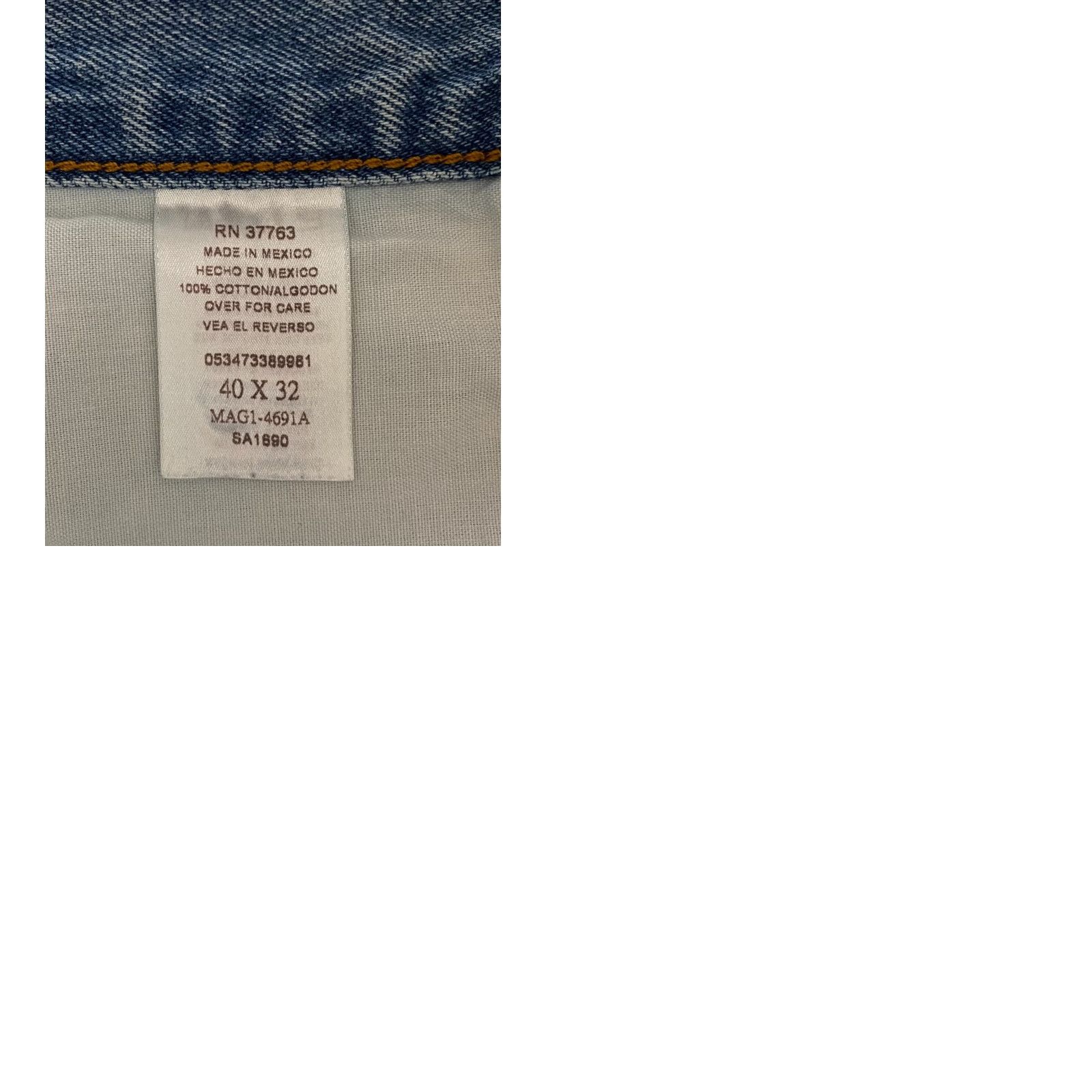 Perry Ellis Perry Ellis America Jeans Mens Size 40x32 Blue Straight Light Wash Jeans Size US 40 / EU 56 - 9 Thumbnail