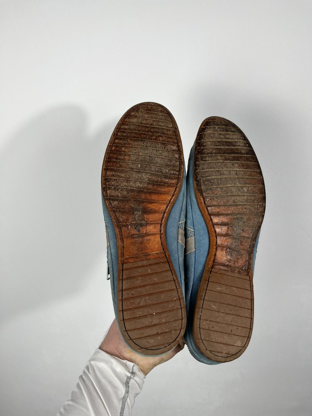 Other RG Italian Suede Leather Shoes Side Zip Perforated EU 42.5 Size US 9.5 / EU 42-43 - 11 Thumbnail