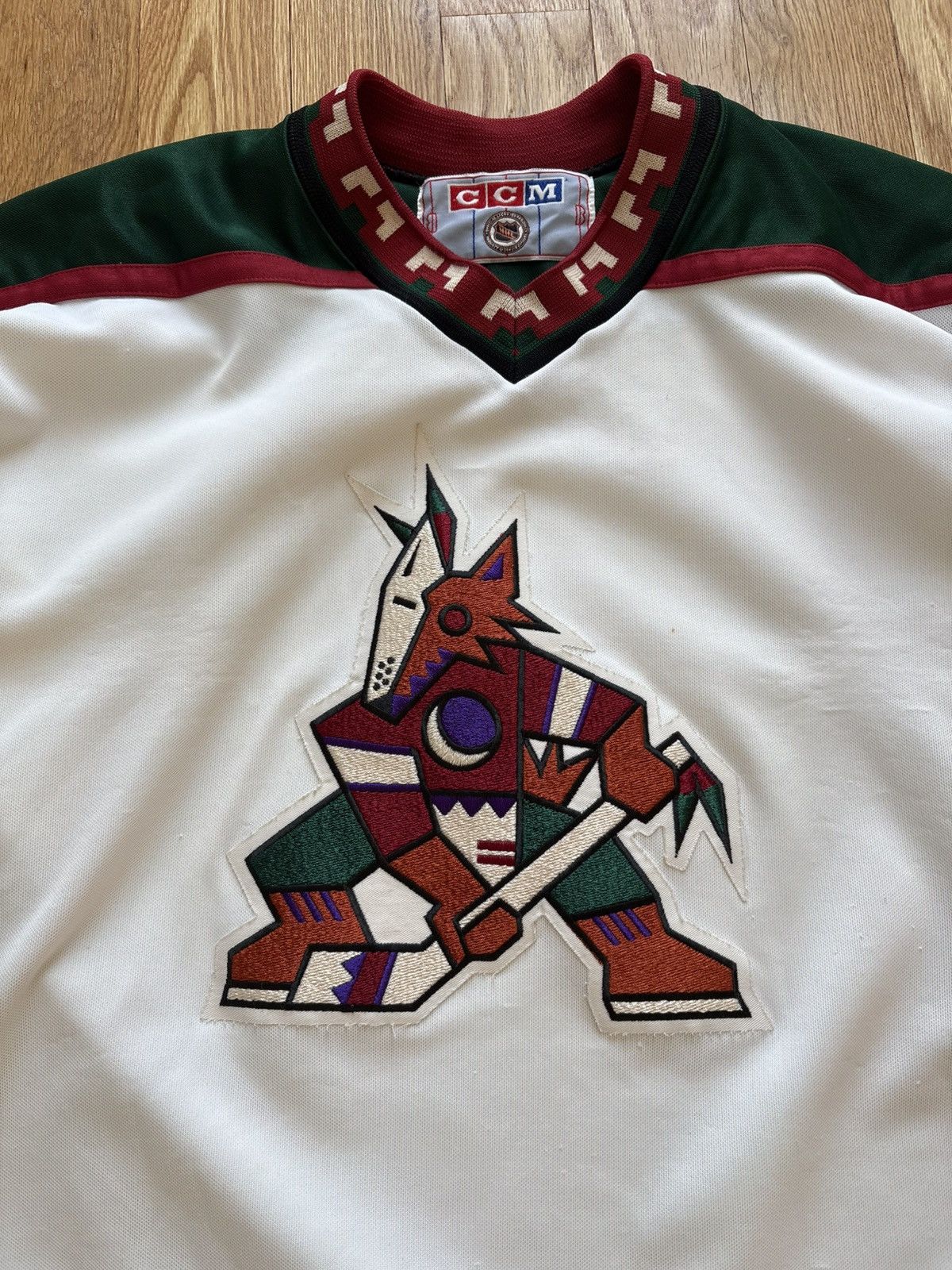 Ccm Phoenix Coyotes CCM VTG 90s Hockey Jersey Made In Canada XL Size US XL / EU 56 / 4 - 5 Thumbnail