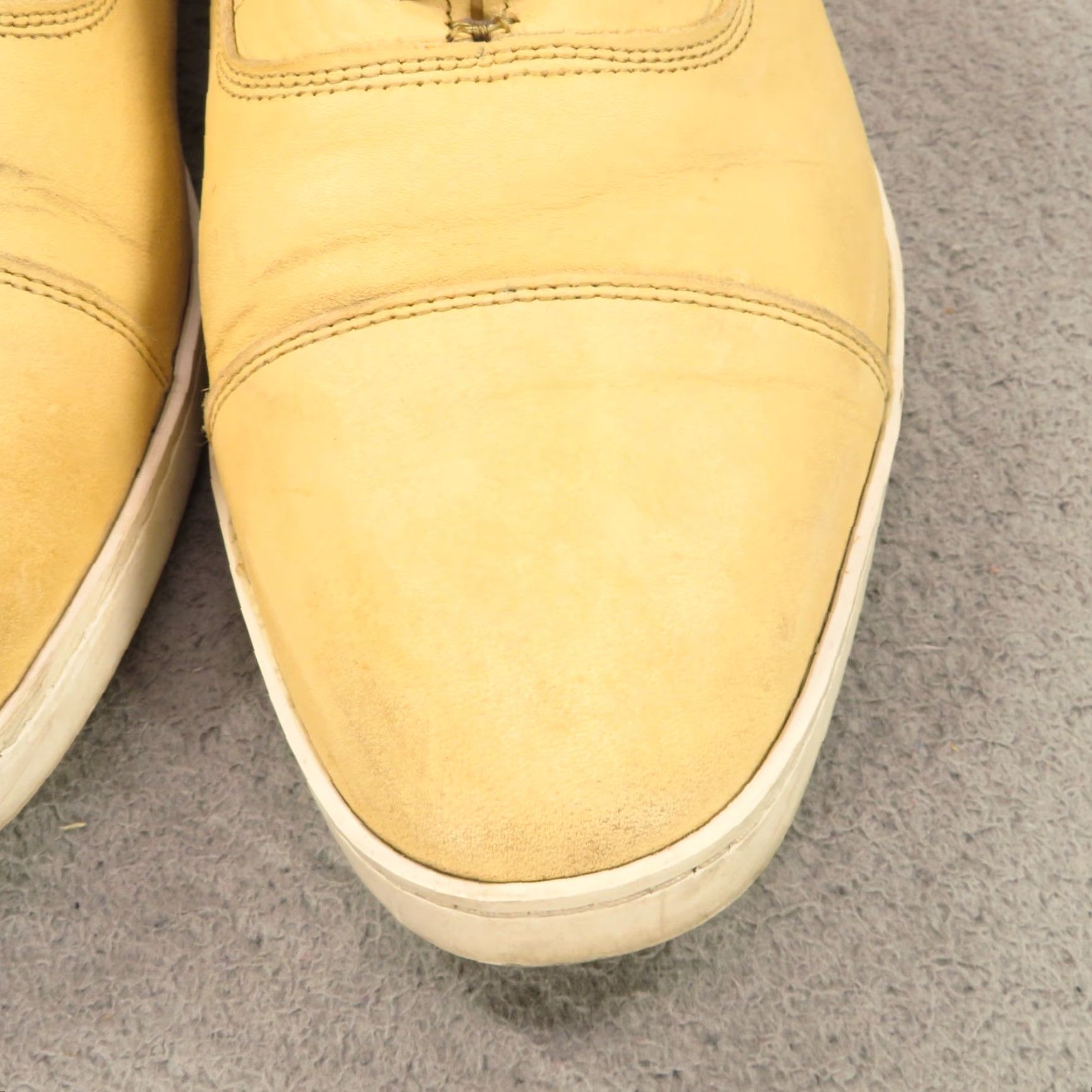 Allen Edmonds VINTAGE Allen Edmonds Shoes Men 11 E Park Avenue Courtside Sneakers Cream Parchment Bone Oxford Leather Dress Size US L / EU 52-54 / 3 - 5 Thumbnail
