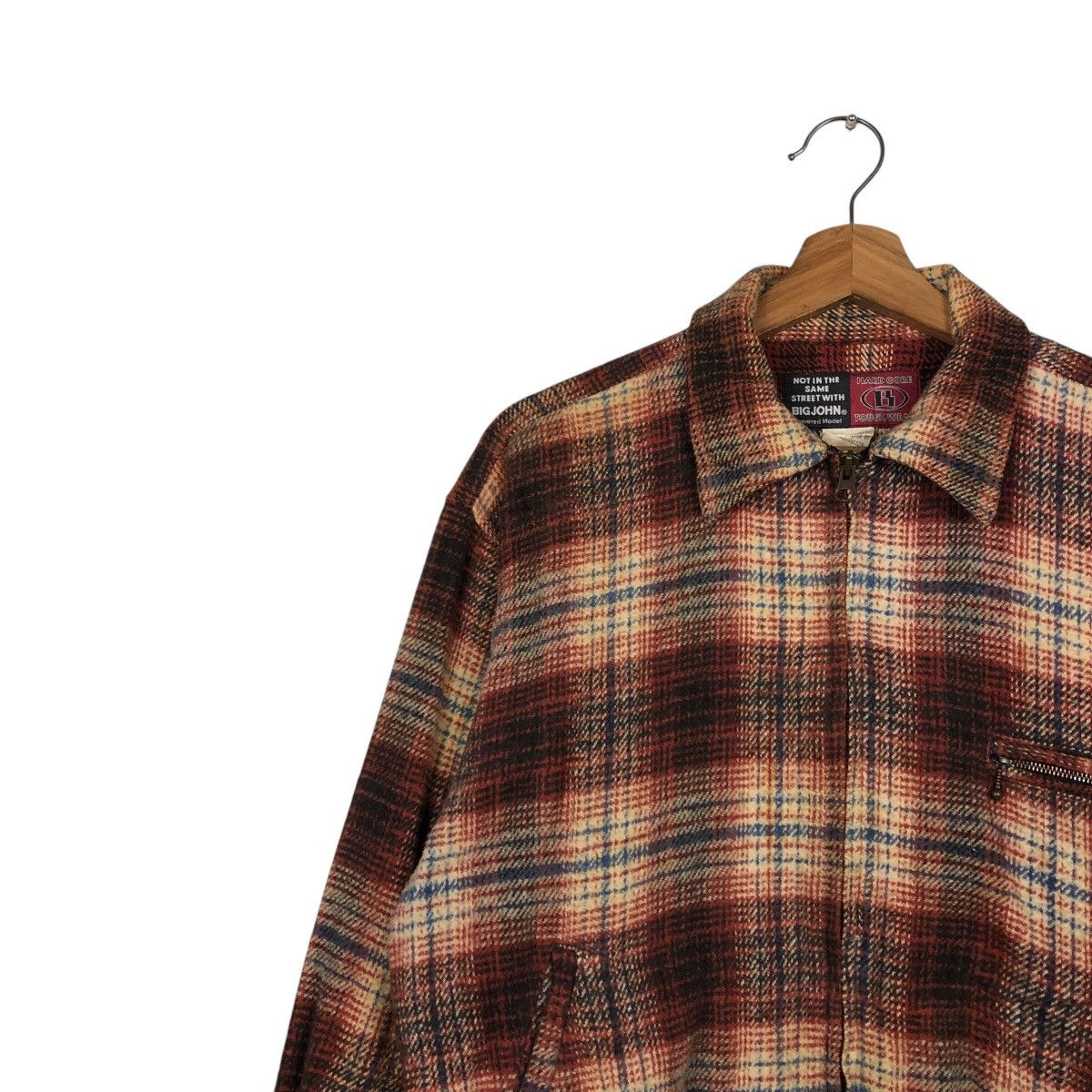 Japanese Brand 📌Hard Core Tough Wear Big John Zipper Worker Jacket Tartan Size US M / EU 48-50 / 2 - 8 Thumbnail