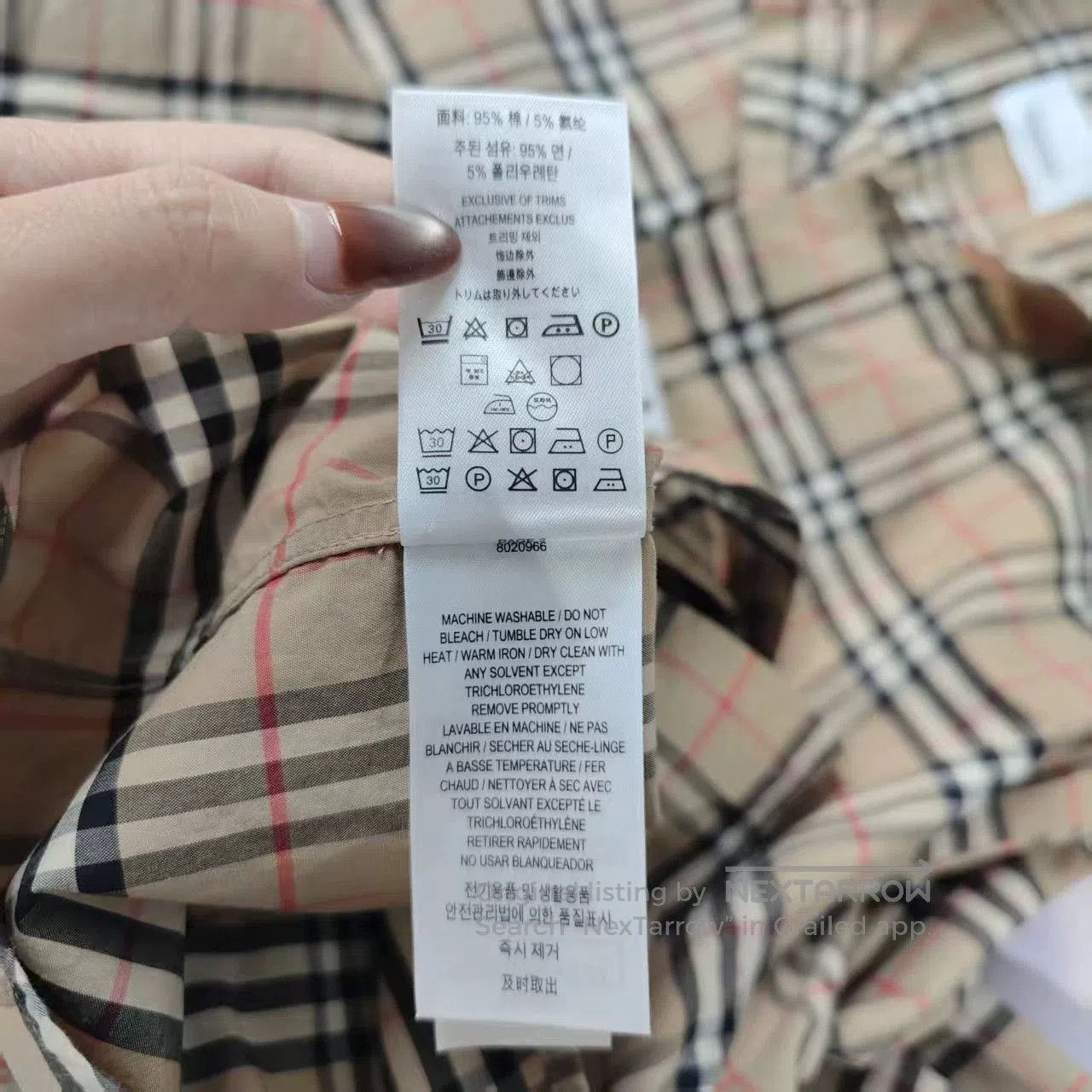 burberry xl plaid shirt in new condition.
