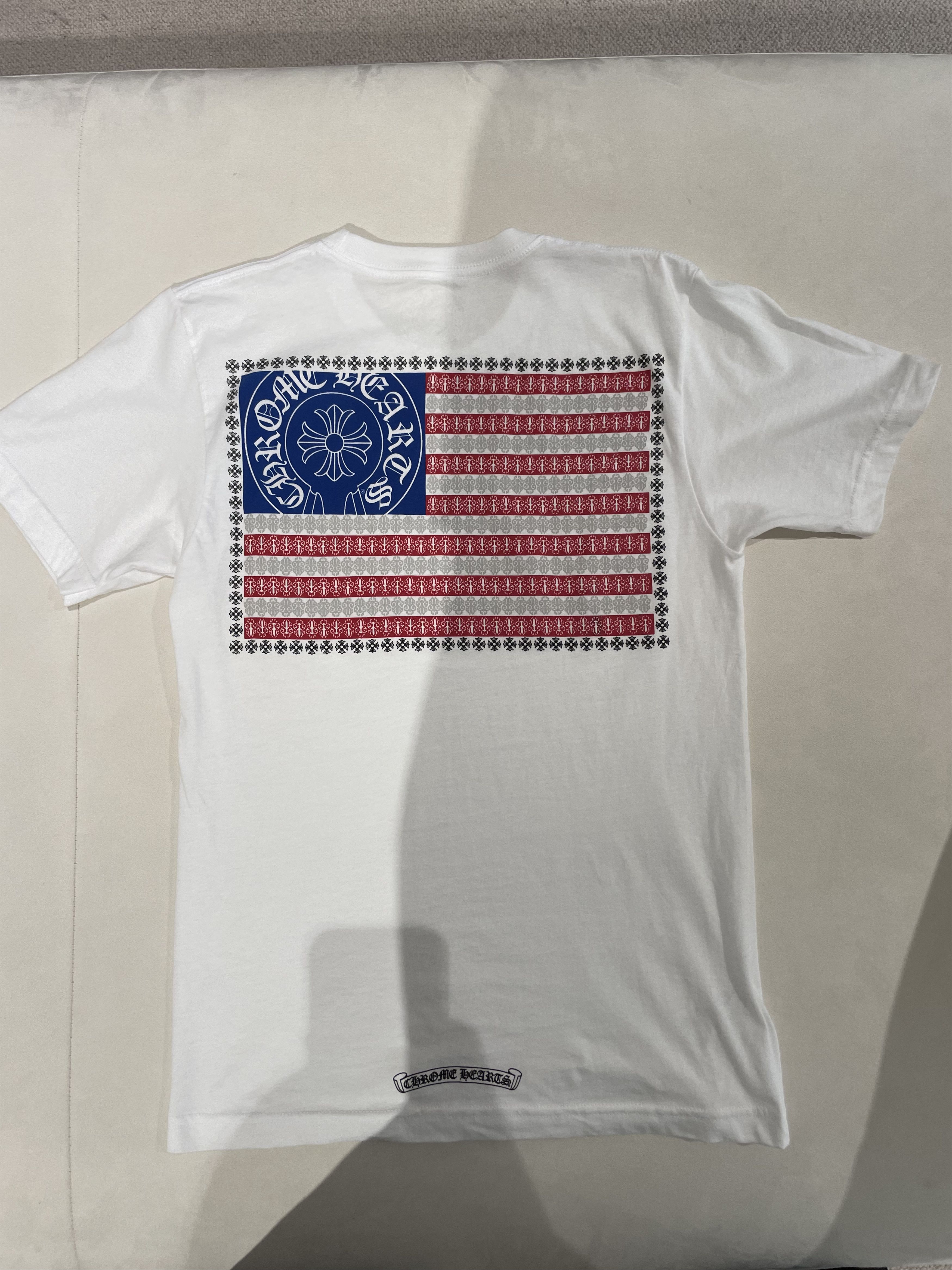 Chrome Hearts Chrome Hearts USA National Flag Horseshoe Short Sleeve Tee Size S / US 4 / IT 40 - 3 Thumbnail