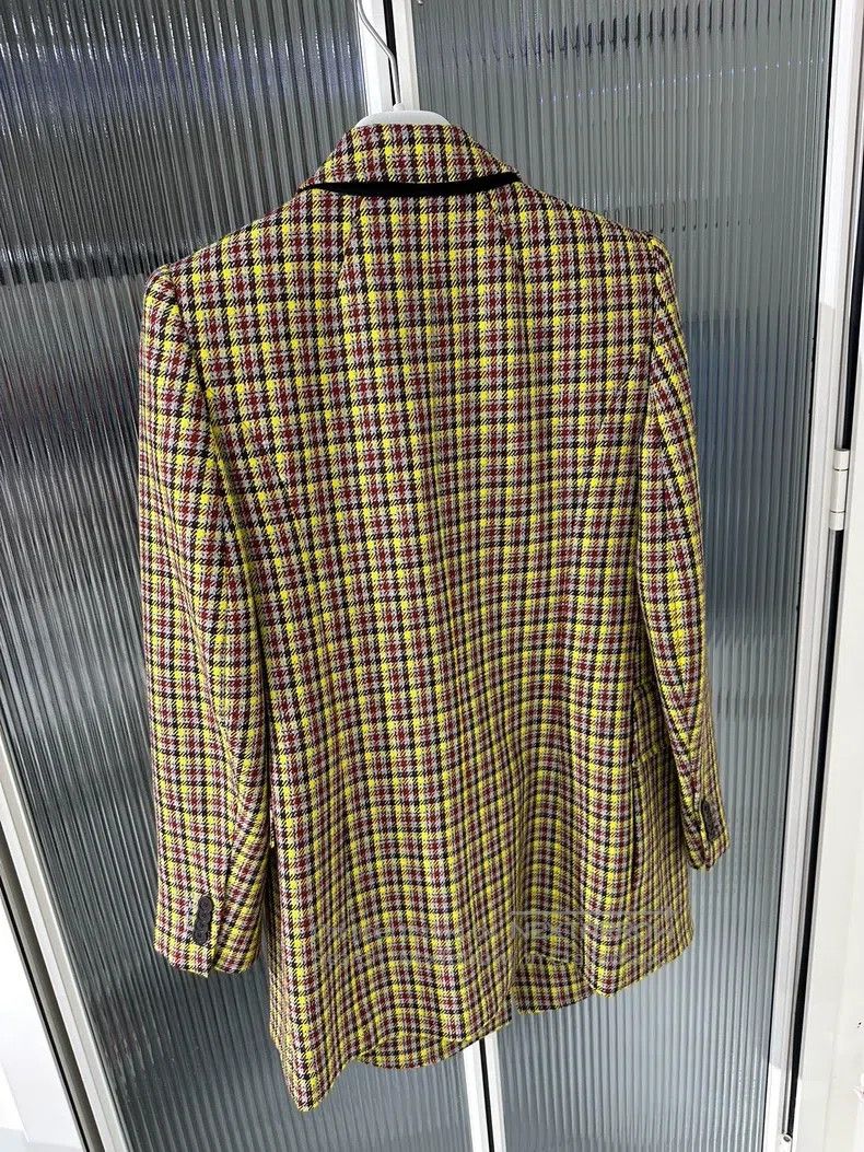 Balenciaga Balenciaga Checkered hourglass blazer Size XXS / US 00 / IT 34 - 4 Thumbnail