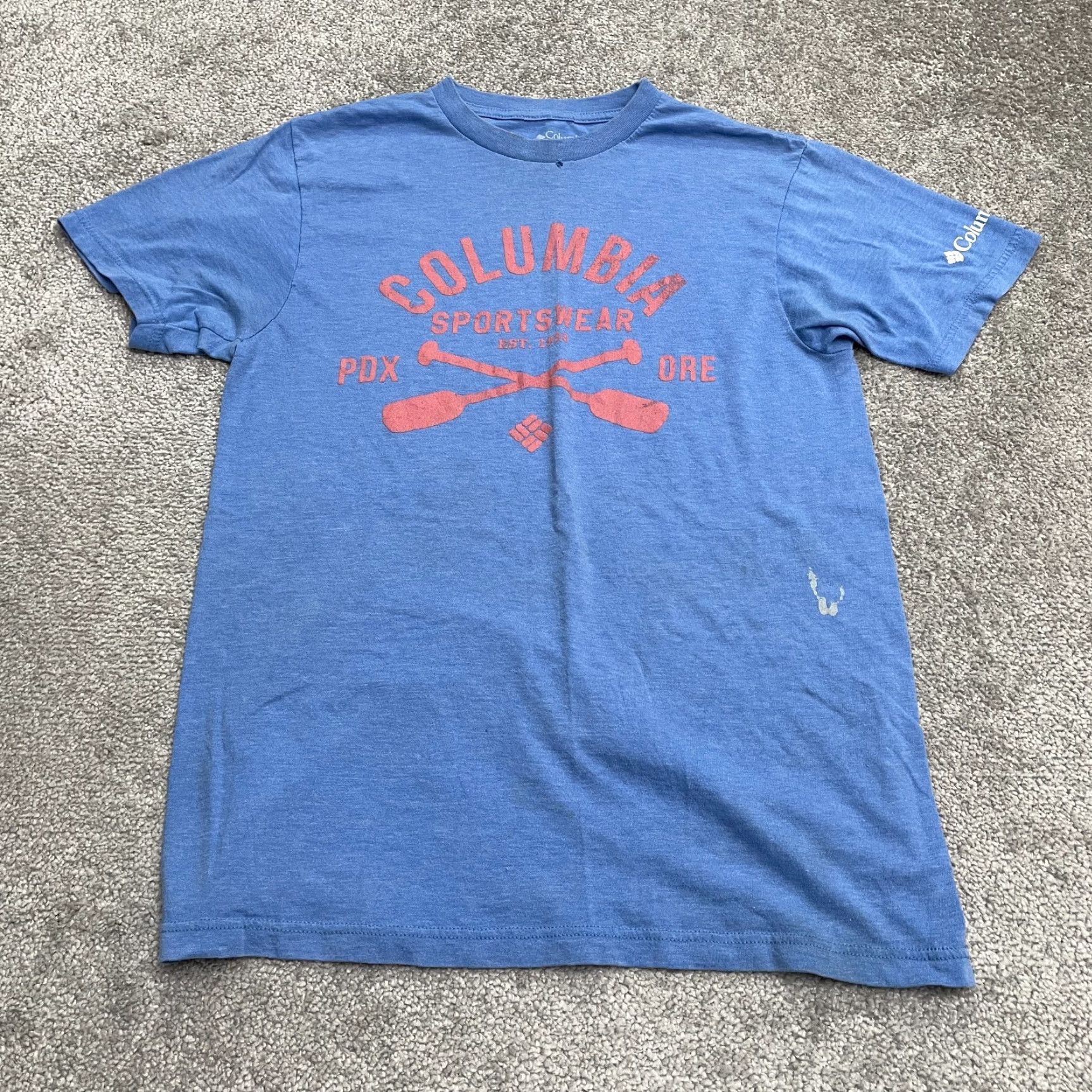 Vintage Columbia T-Shirt Men Small Blue Crew Neck Short Sleeve Casual Tee Top Mens Regular Size S Size US S / EU 44-46 / 1 - 2 Thumbnail