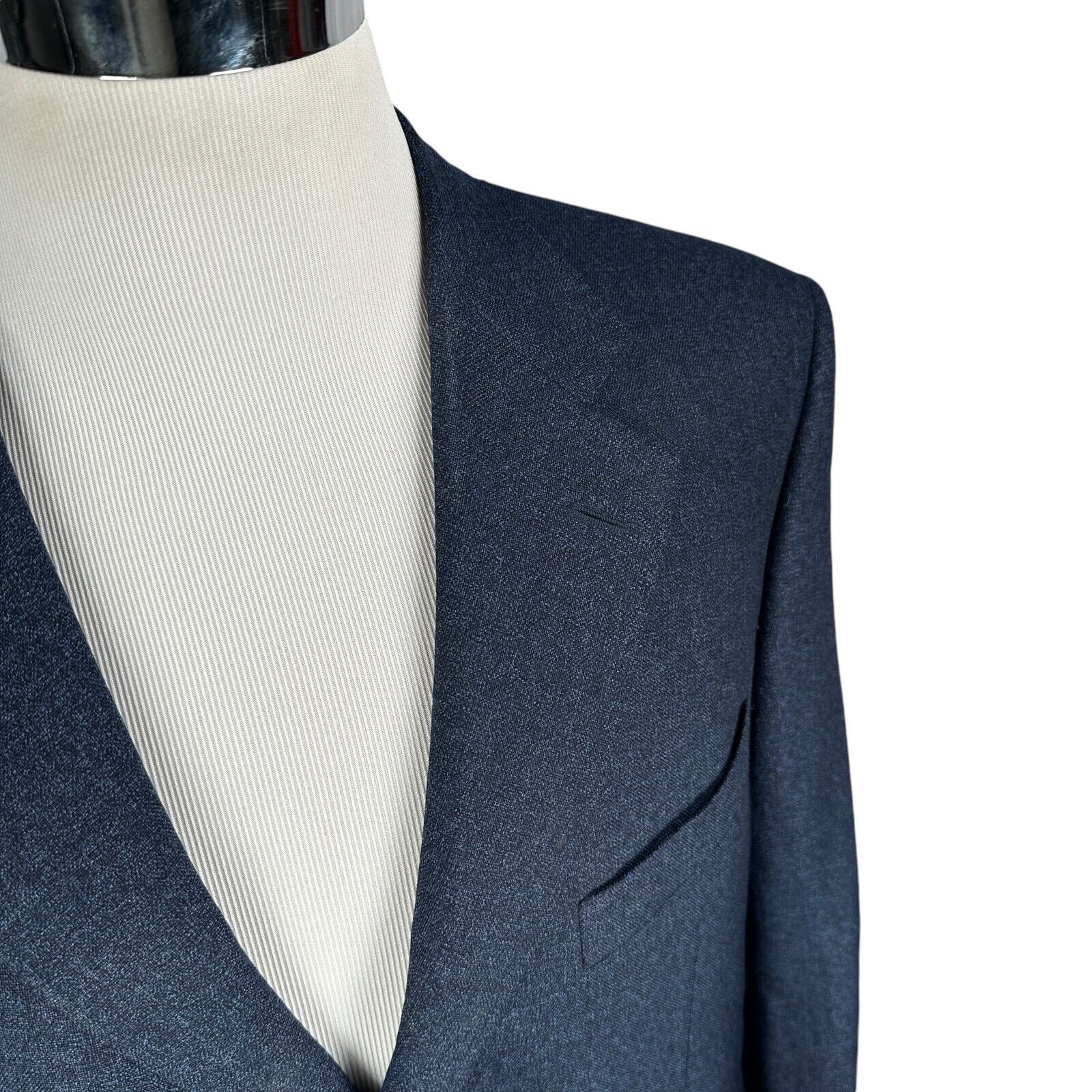 The Unbranded Brand Ravazzolo x Loro Piana Fabric Blazer Jacket Men's 46R Blue Size 46R - 2 Thumbnail