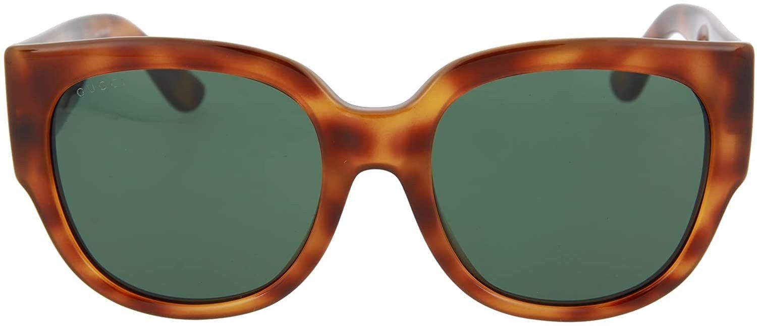Gucci Gucci GG0142SA 002 Havana/Green Lens Optyl Sunglasses Size ONE SIZE - 2 Thumbnail