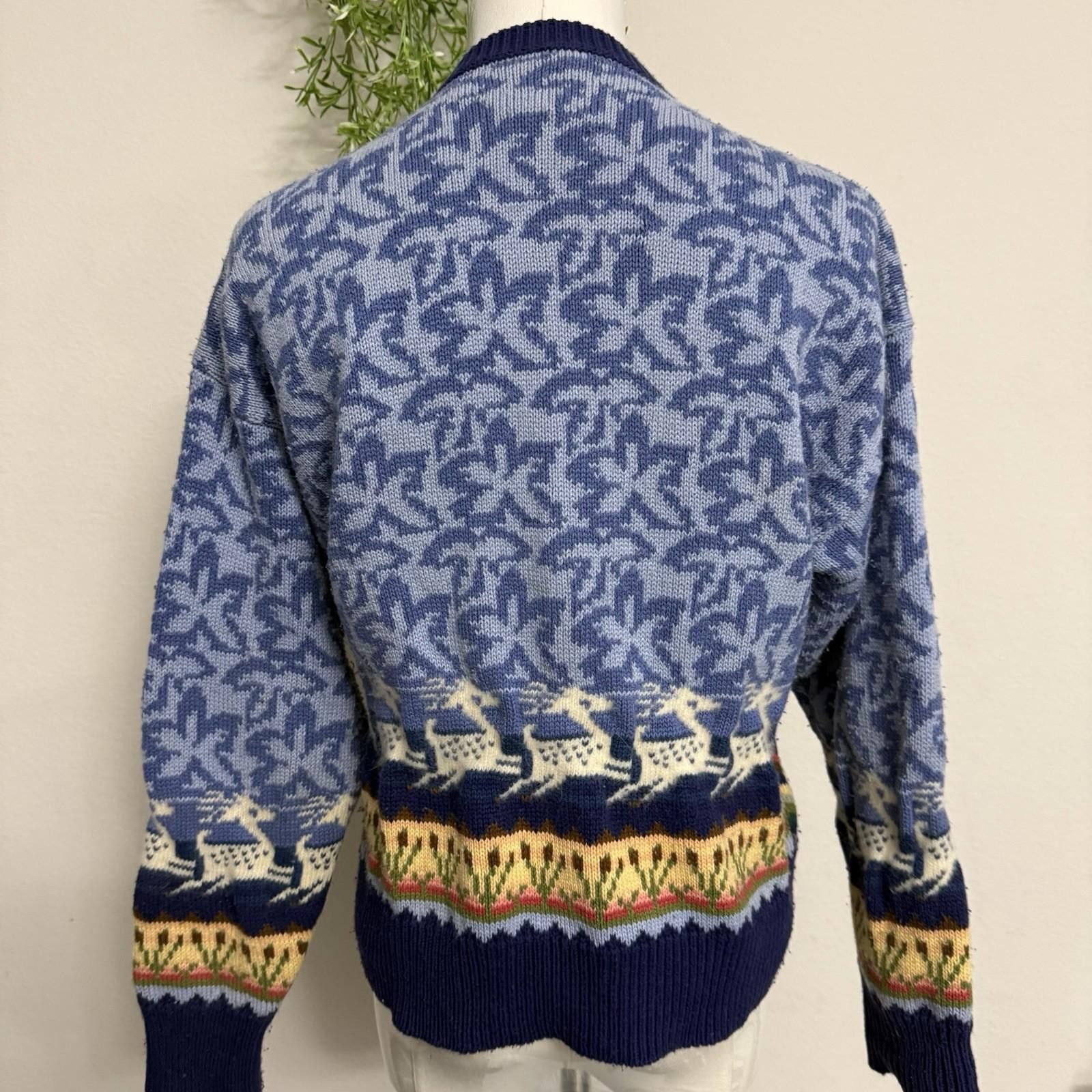 Designer Susan Bristol Vintage 1991 Hong Kong Cardigan Medium Size M / US 6-8 / IT 42-44 - 2 Thumbnail