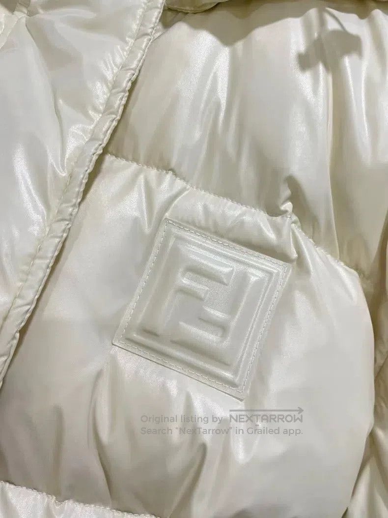 Fendi Fendi Double F Embossed Logo Cream White Down Jacket Size S / US 4 / IT 40 - 5 Thumbnail