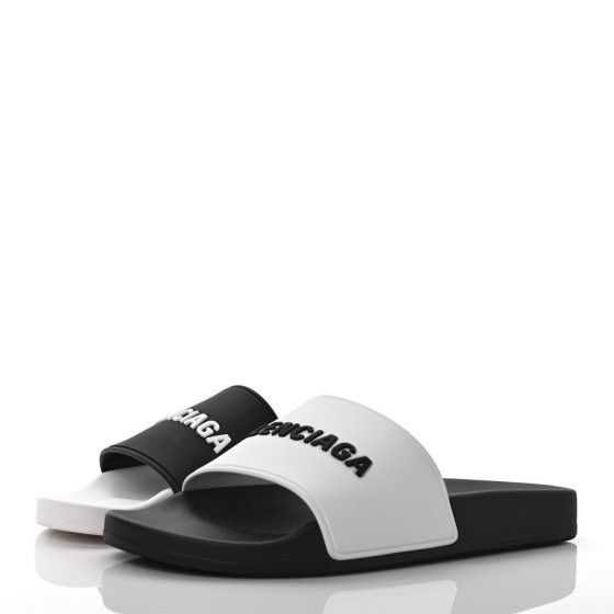 Balenciaga Balenciaga Men's Logo Mismatched Slide Sandal Size 8 Size US 8 / EU 41 - 2 Thumbnail