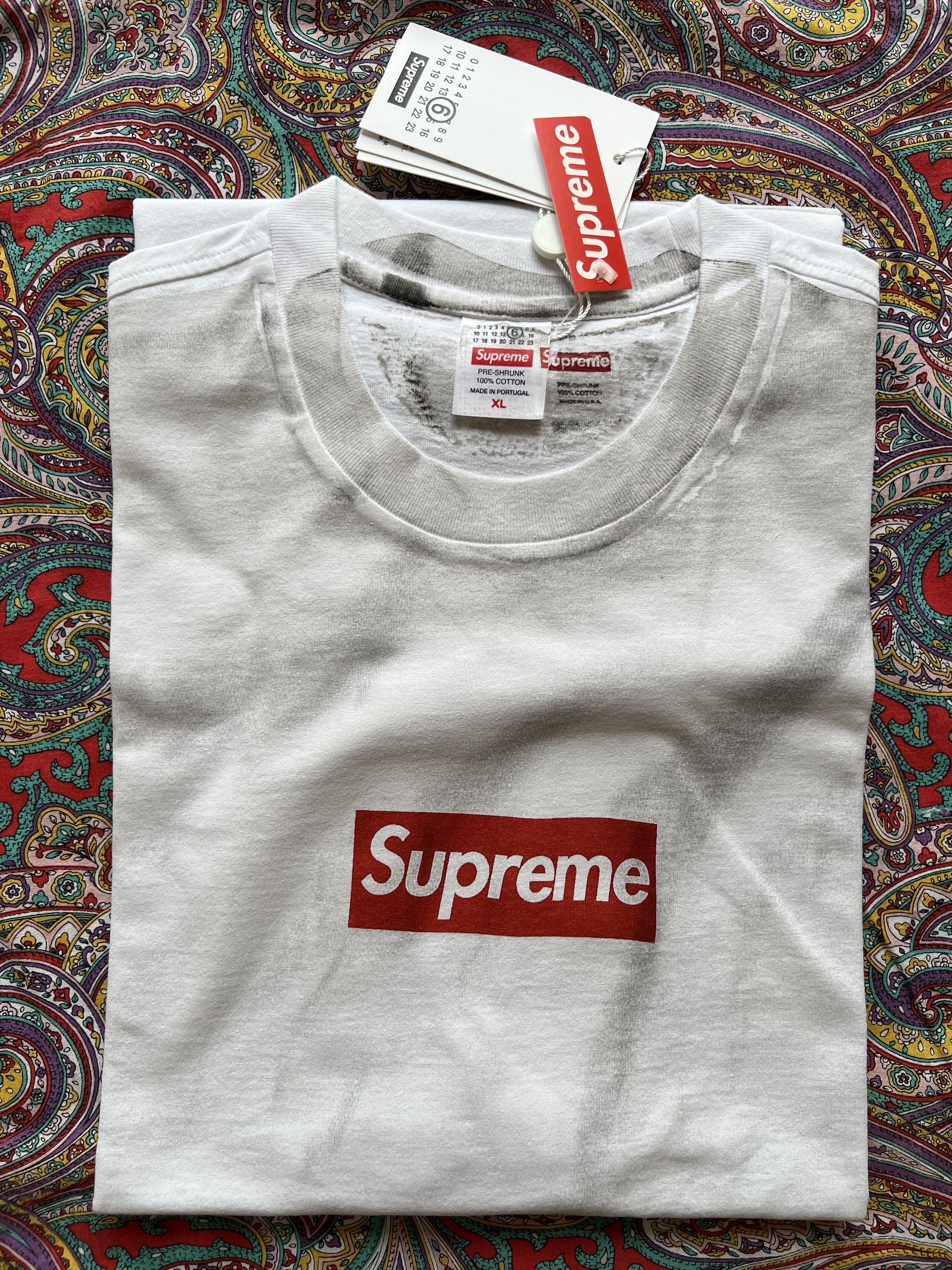 Maison Margiela × Supreme Supreme ®/ MM6 Maison Margiela Box Logo Tee XL white Size US XL / EU 56 / 4 - 15 Thumbnail