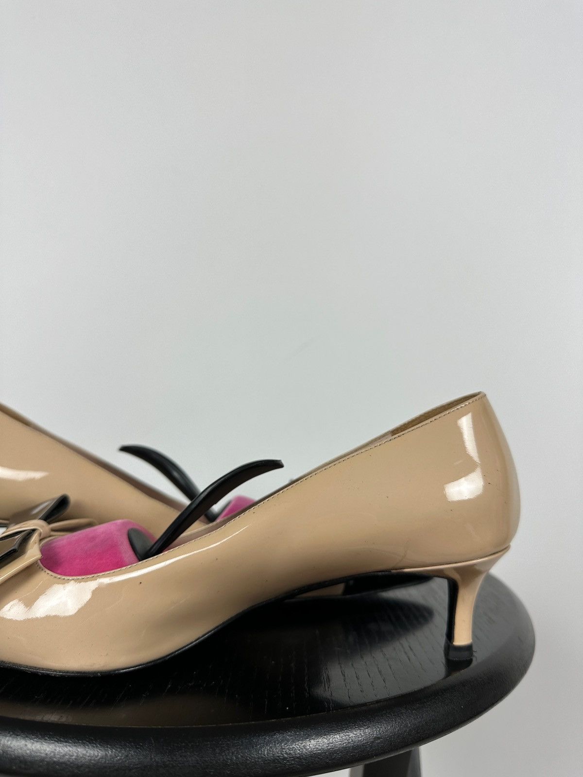 Miu Miu Miu Miu Patent Leather Bow Kitten Heels Size US 6 / IT 36 - 19 Thumbnail