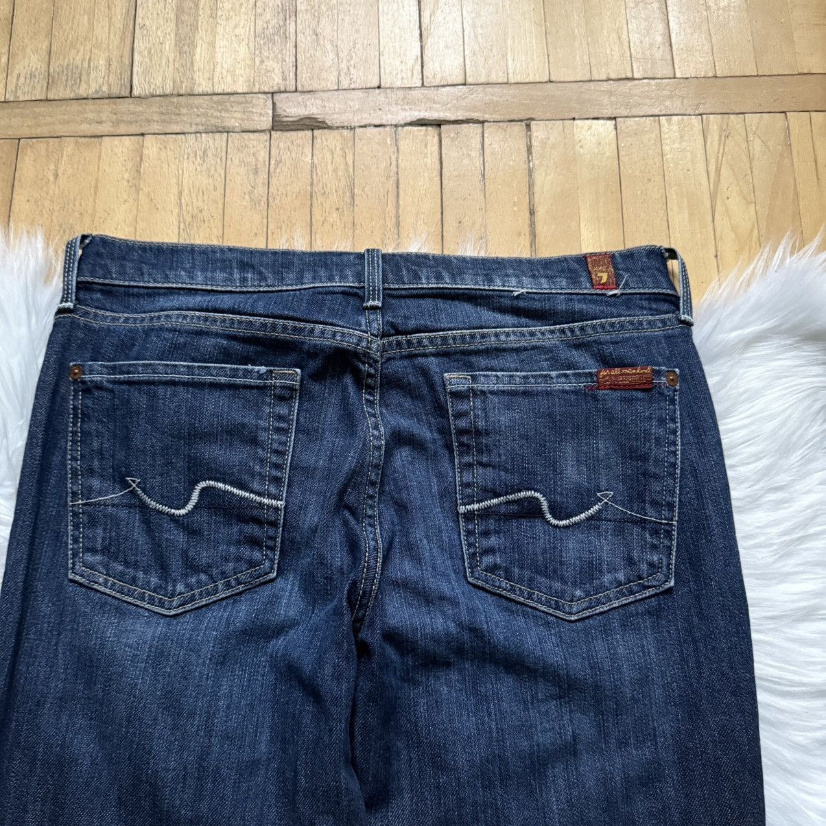 7 For All Mankind 📌 Vintage 90s 7 For All Mankind Straight leg Faded Jeans Size 28" / US 6 / IT 42 - 3 Thumbnail