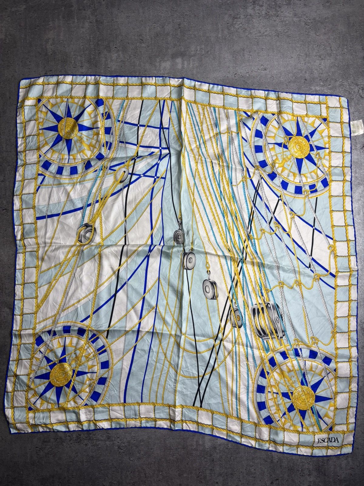 Escada Big Silk Scarf Vintage Size ONE SIZE - 2 Thumbnail