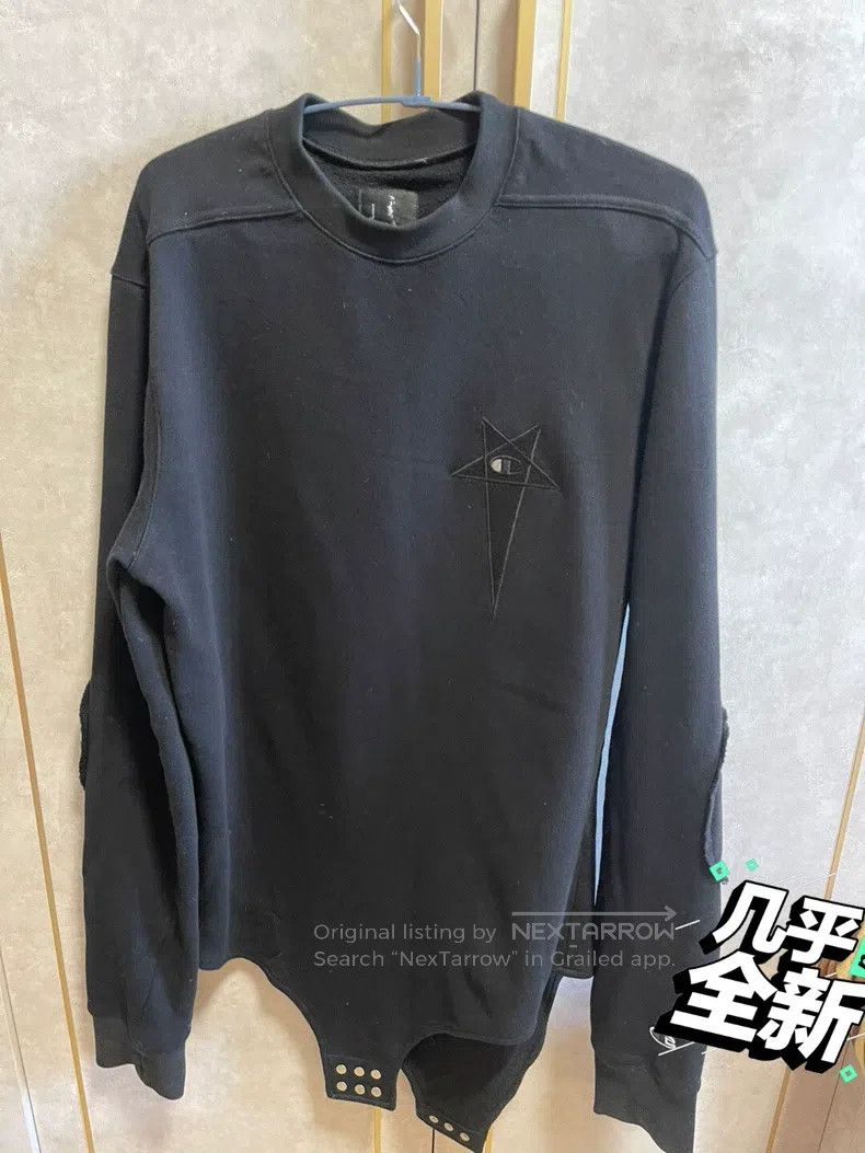 Rick Owens Rick Owens Champion co-branded embroidered pullover sweats Size US M / EU 48-50 / 2 - 1 Thumbnail