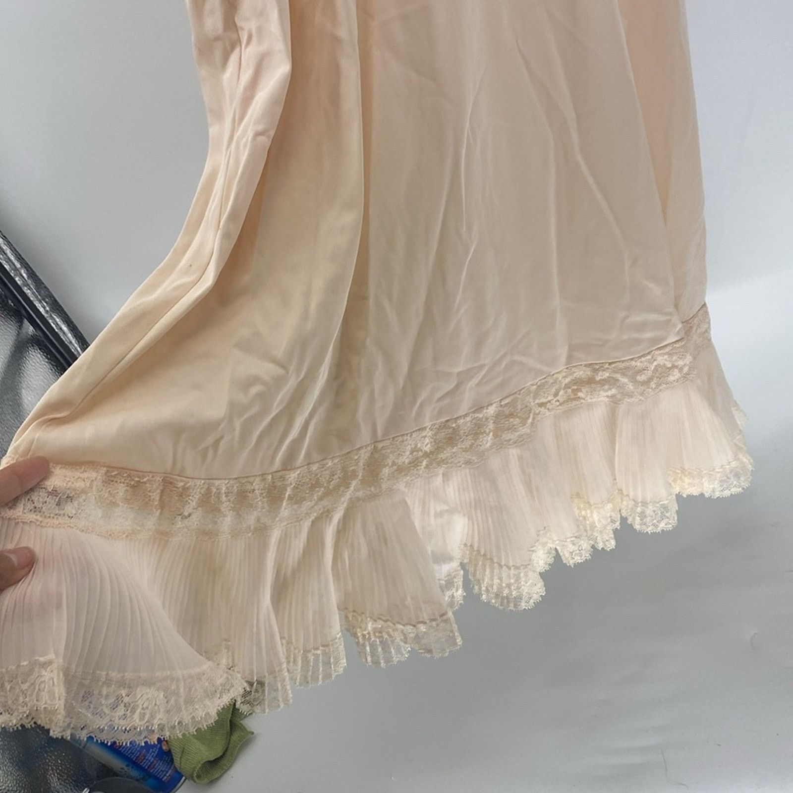 Other Vintage slip dress adjustable straps pens nude lace pleated Size S / US 4 / IT 40 - 5 Thumbnail