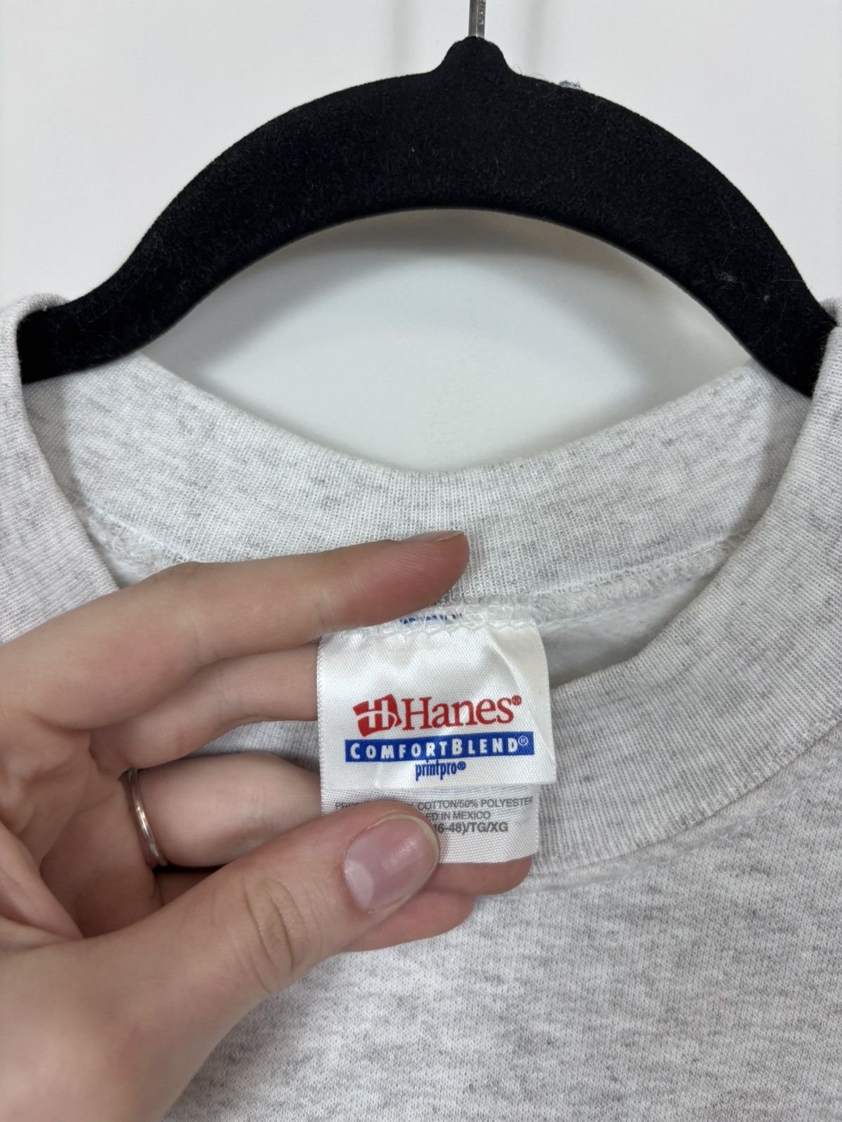 Hanes Vintage Hanes American USA Flag Patriotic Gray Sweatshirt Size US XL / EU 56 / 4 - 8 Thumbnail